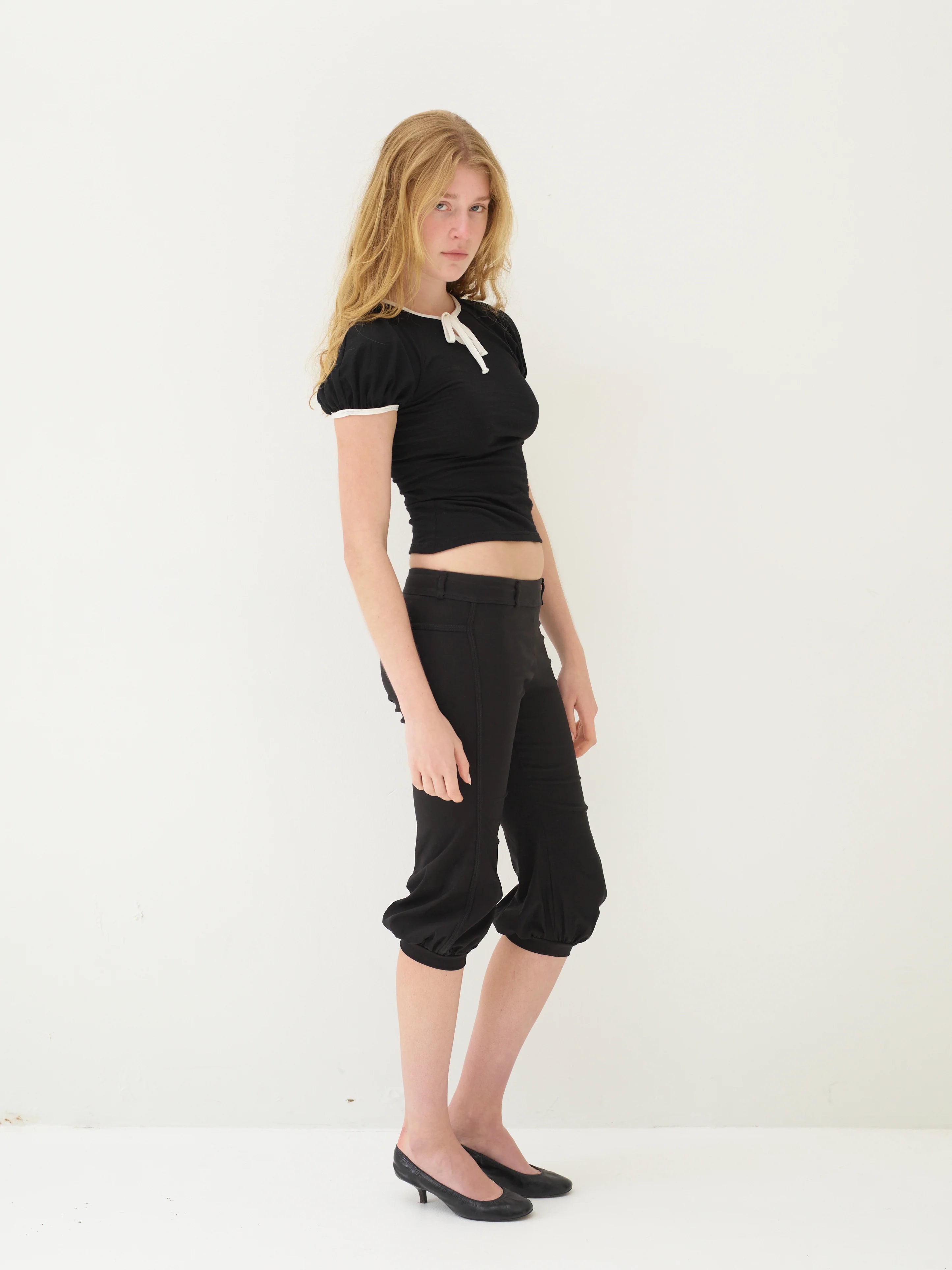 Emily Watson - Toque Panelled Capri Trouser - Black