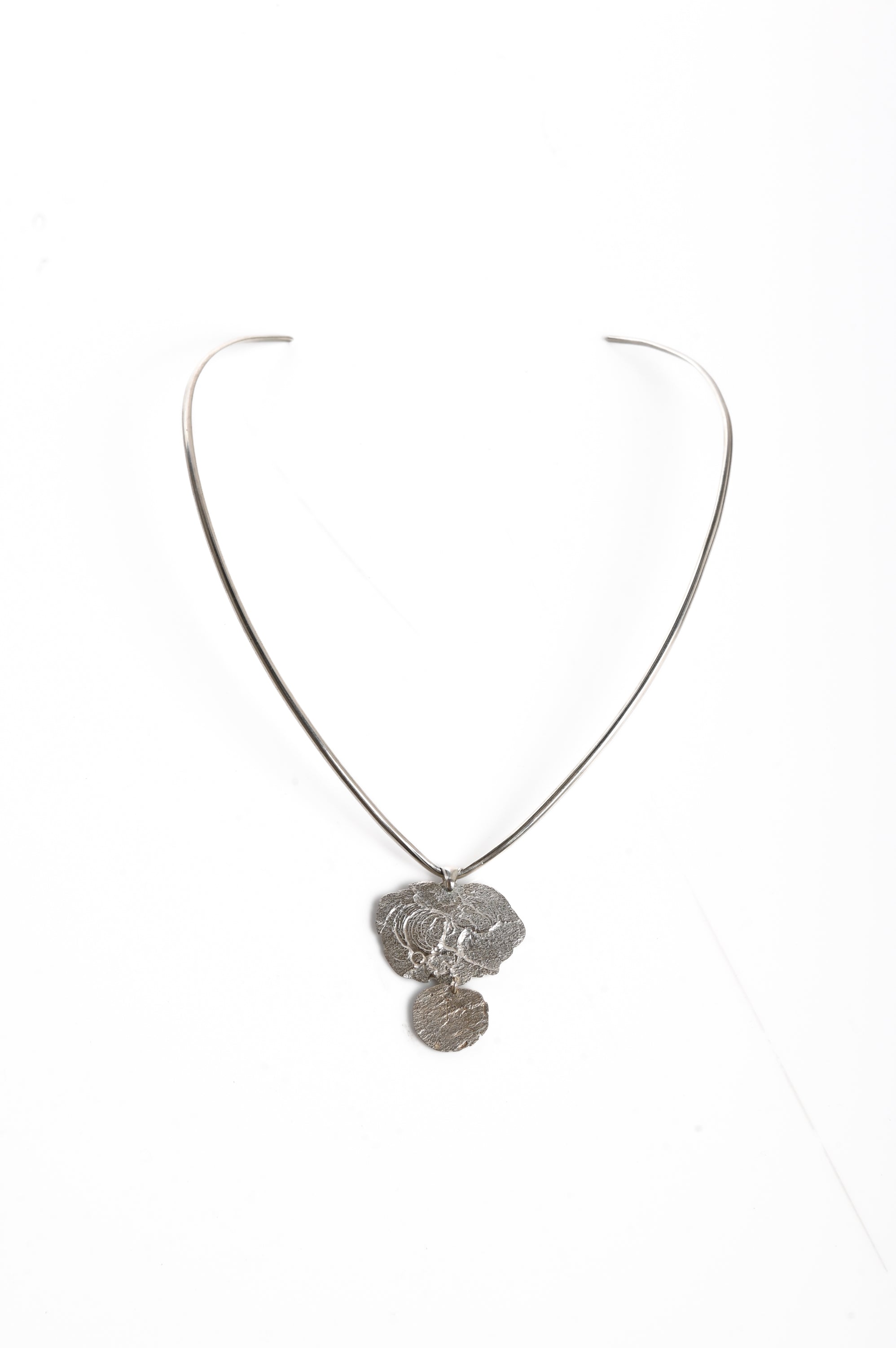 Arven Studio - V Collar with Double Silver Pendant