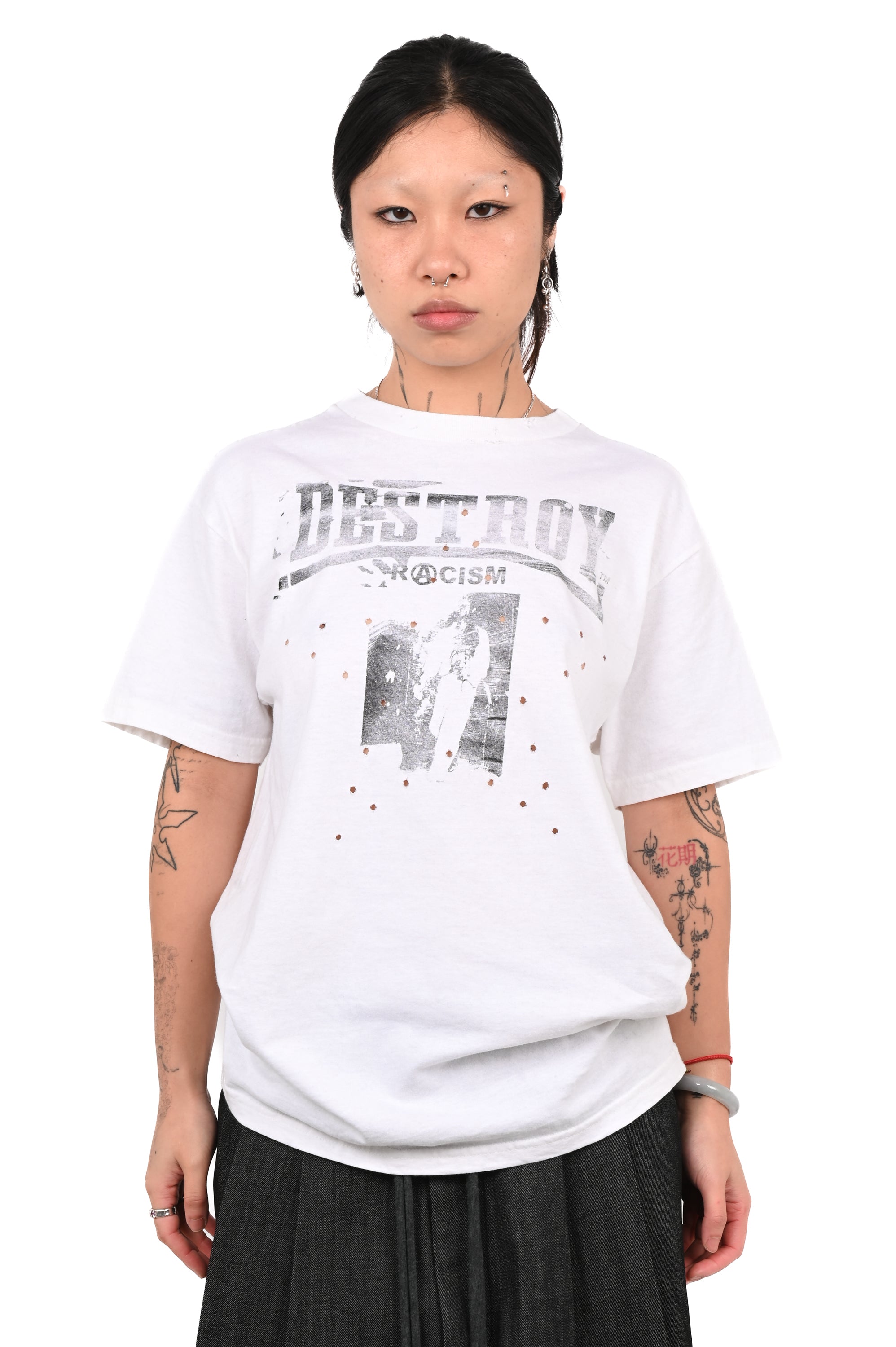 ASAU - Destroy Racism Tee - Coffee Dyed