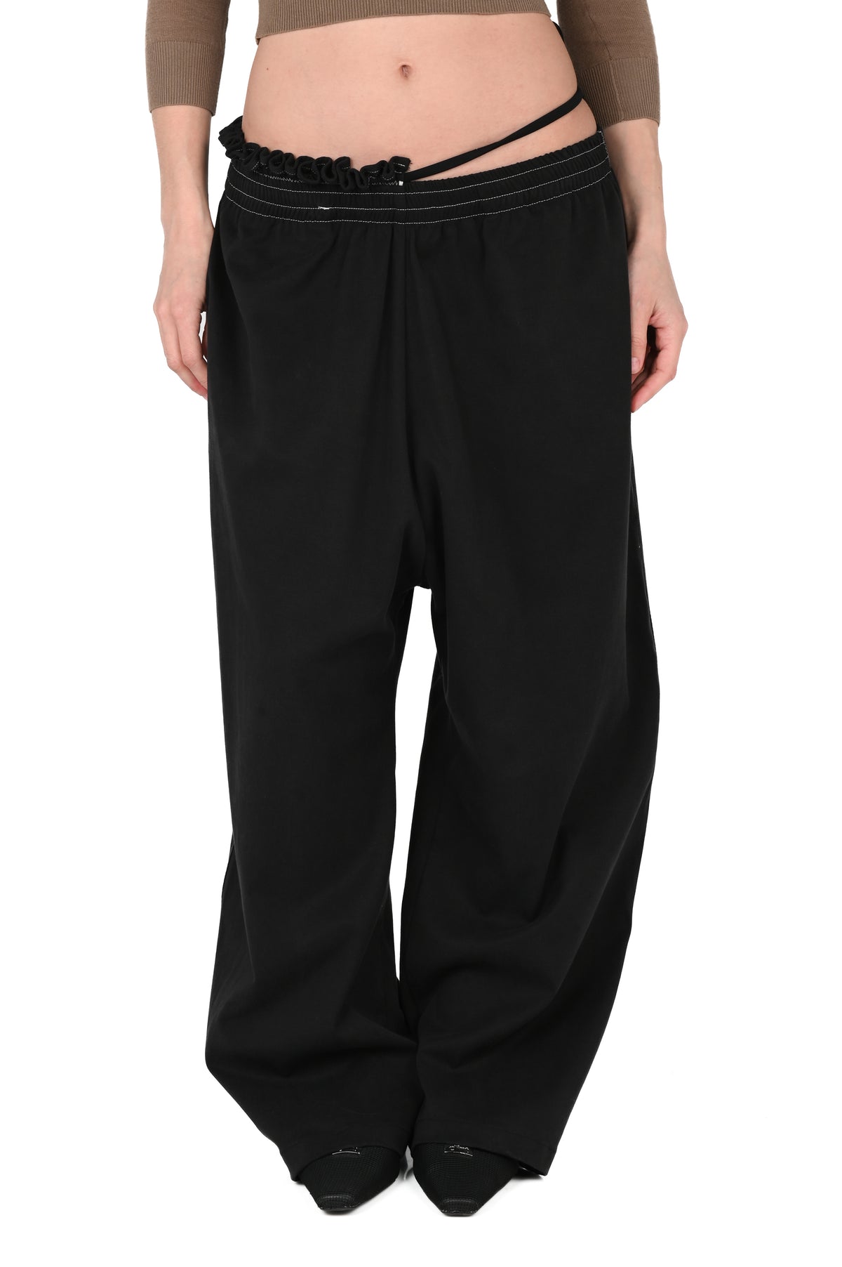 Emily Watson - Frilly Twill Trouser - Black