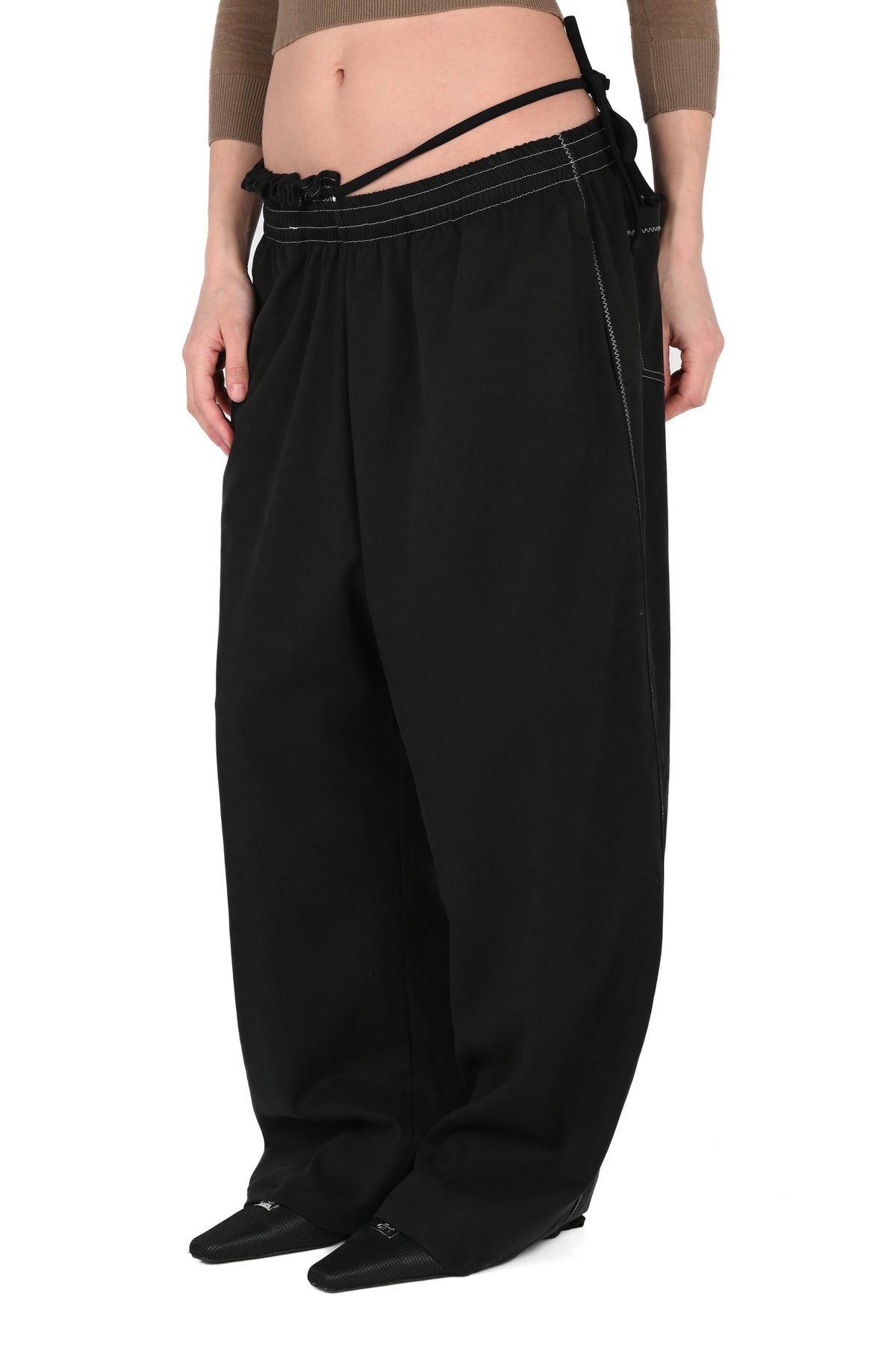 Emily Watson - Frilly Twill Trouser - Black