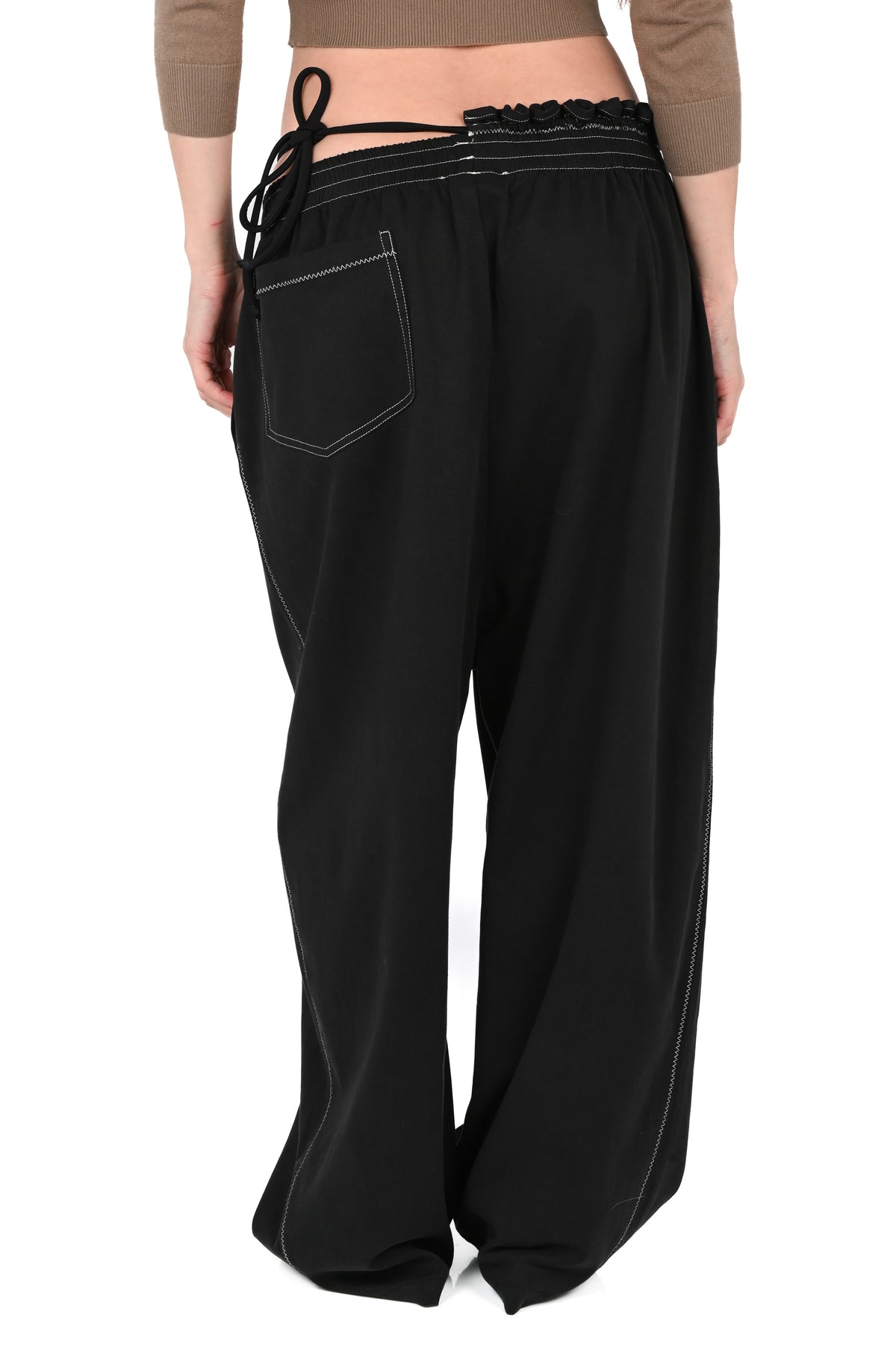 Emily Watson - Frilly Twill Trouser - Black