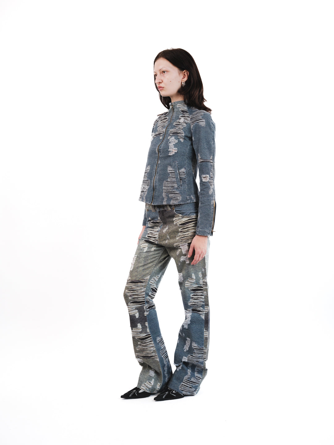 Delfos - Meta Biker Jacket Distressed