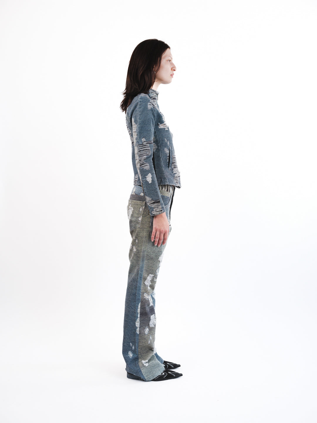 Delfos - Meta Biker Jacket Distressed