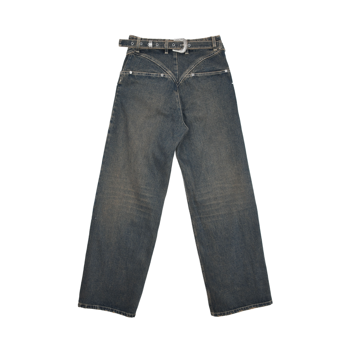 KAHE - Back Buckle Wide Leg Jean - Indigo Fade – Error404