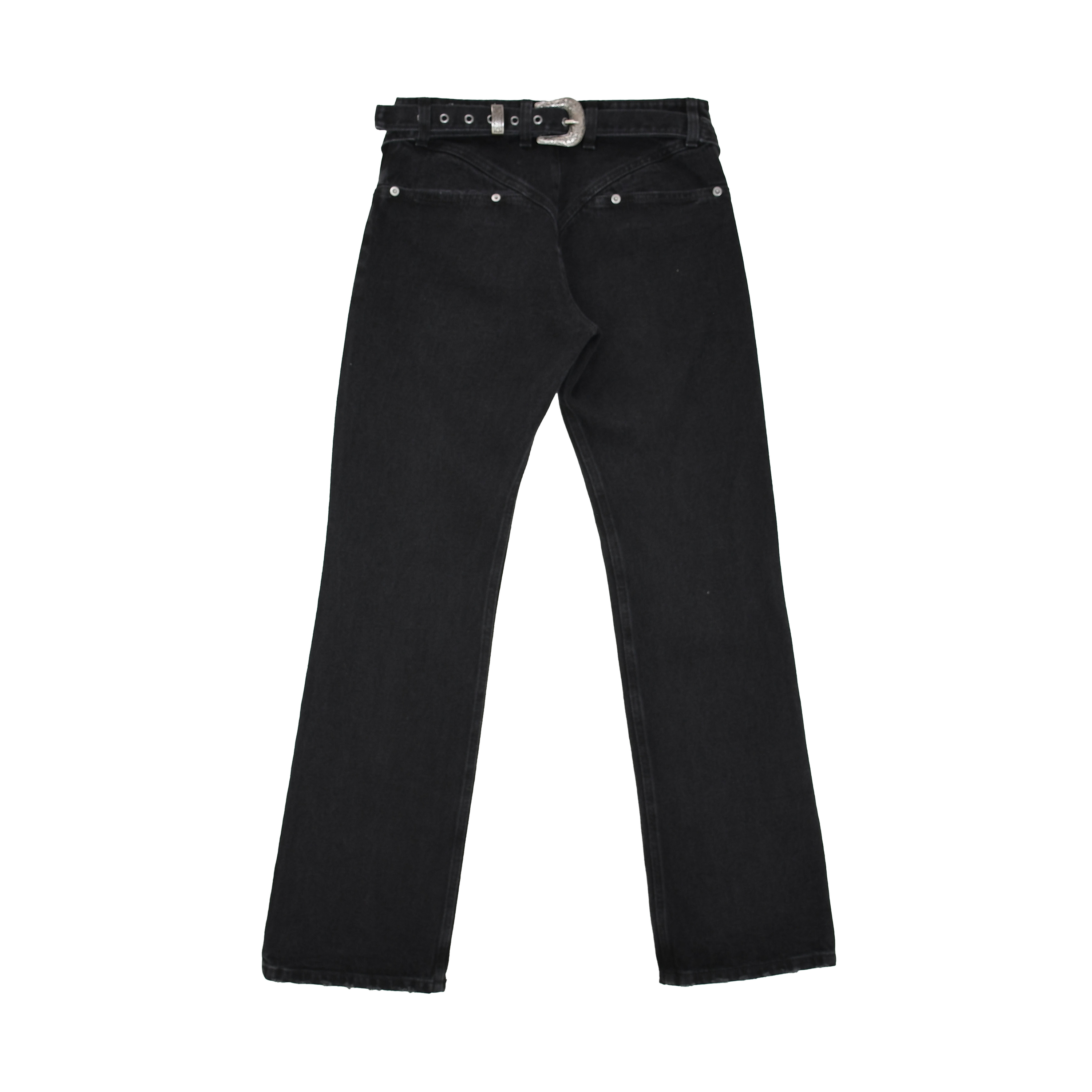 KAHE - Back Buckle Boot Cut Jean - Black