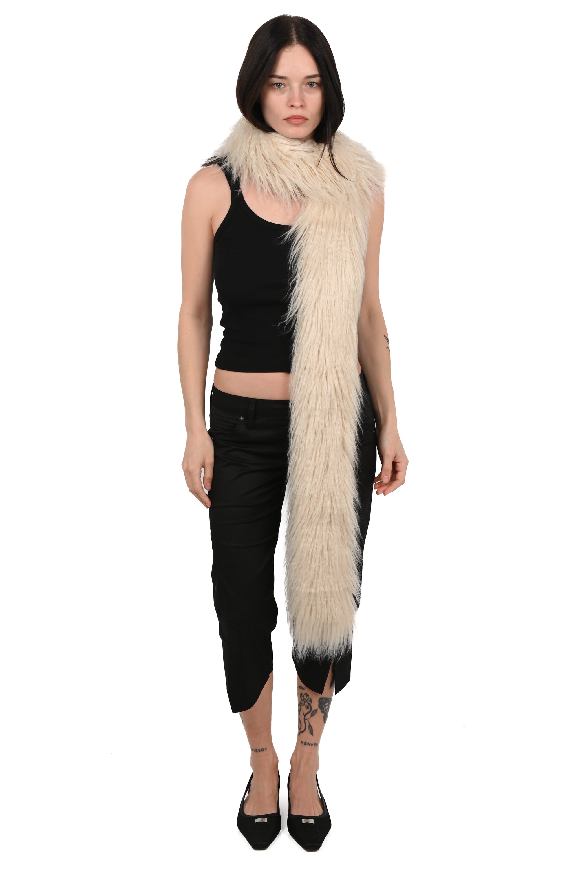 EMPATH - Fur Scarf - Cream Yak