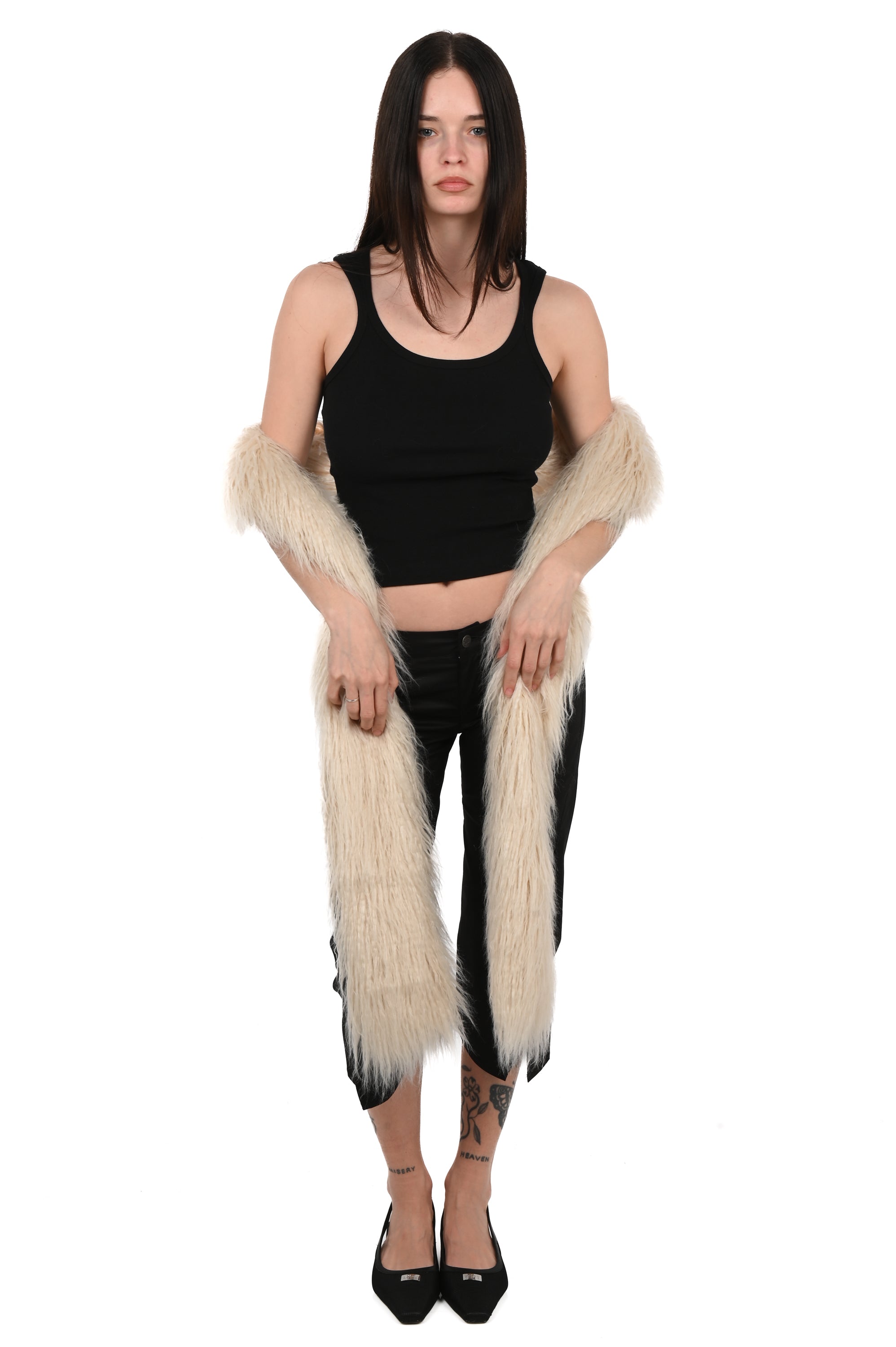 EMPATH - Fur Scarf - Cream Yak