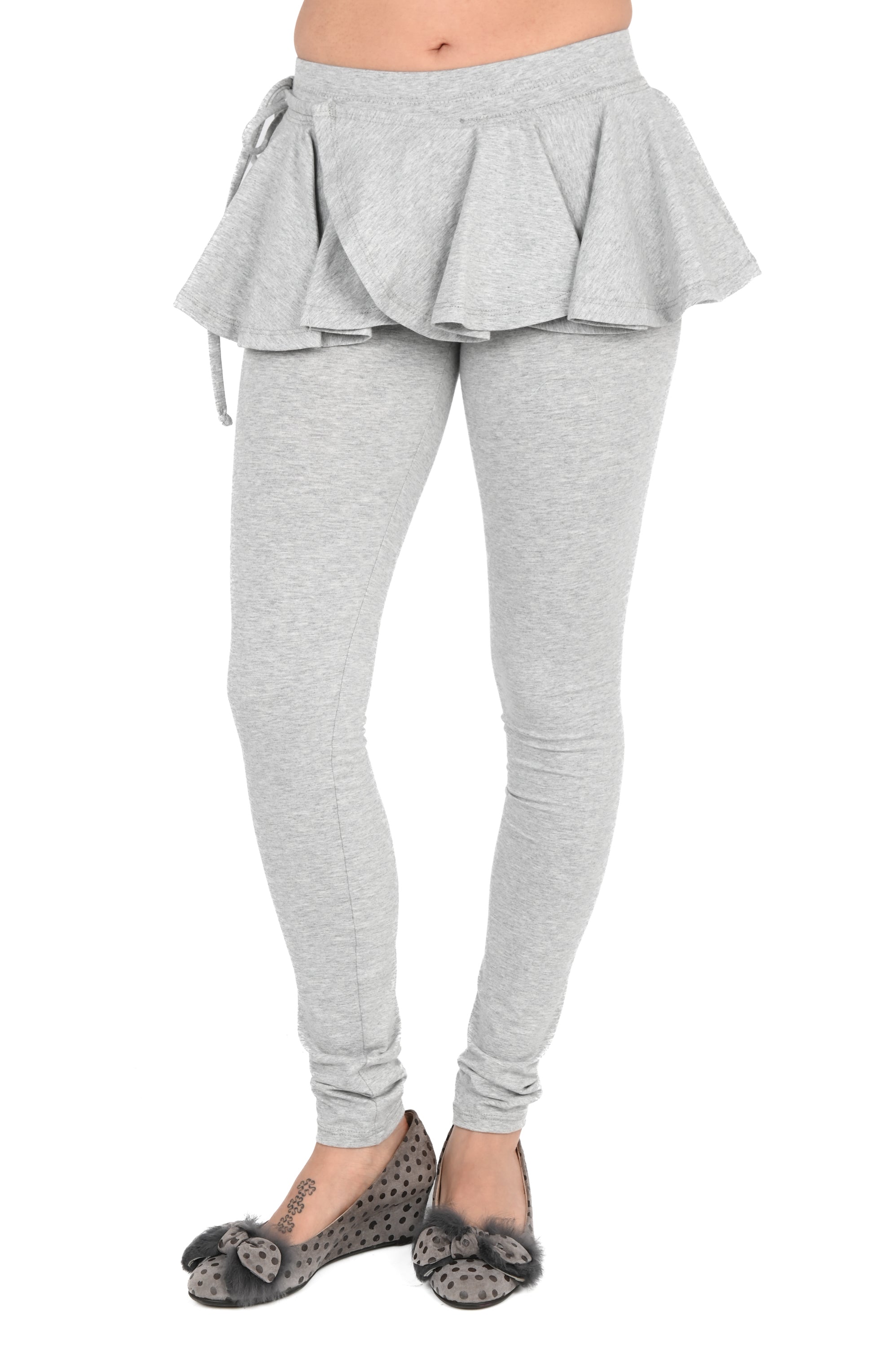 Emily Watson - Skirted Flute Legging - Grey