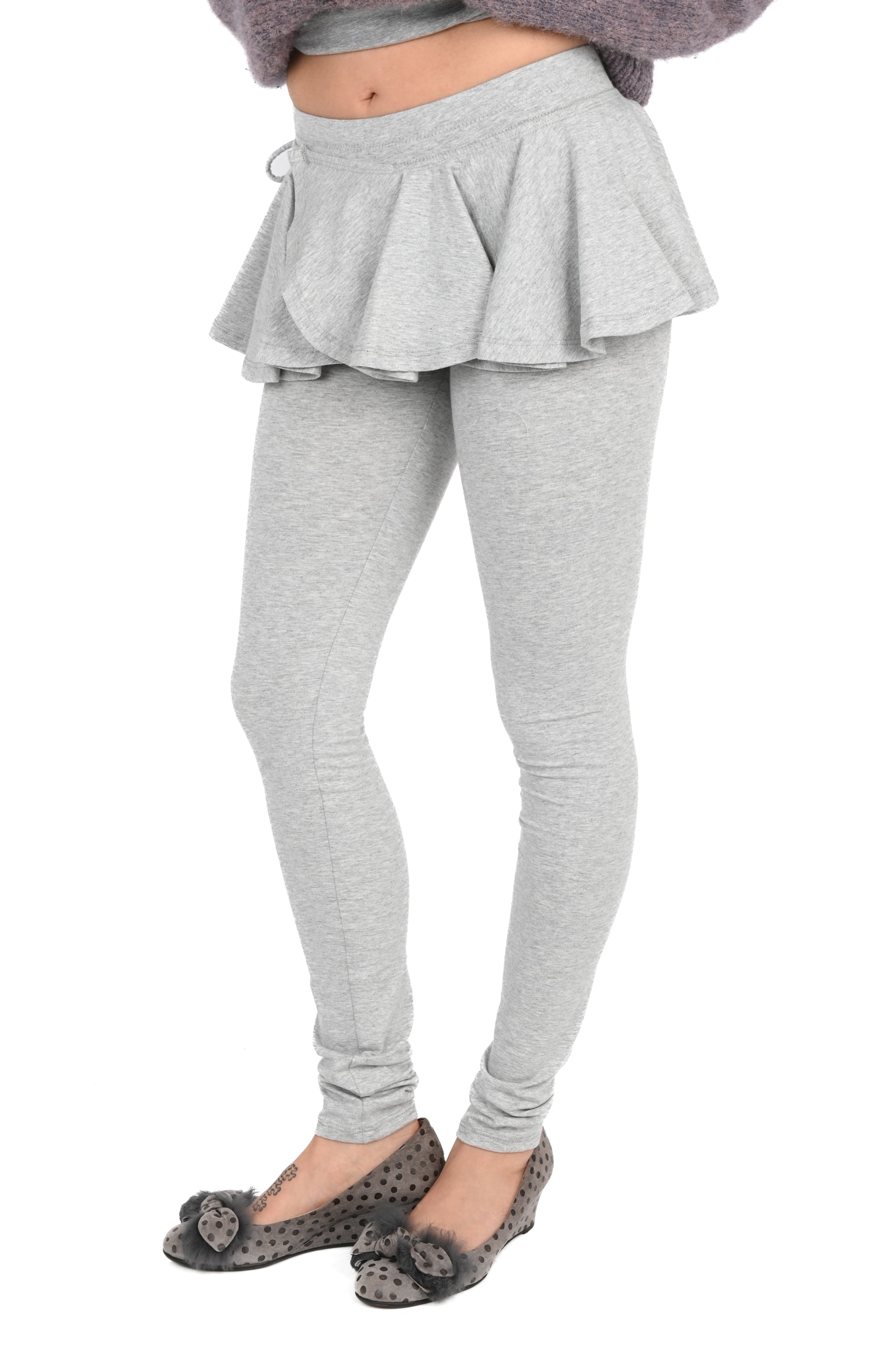 Emily Watson - Skirted Flute Legging - Grey