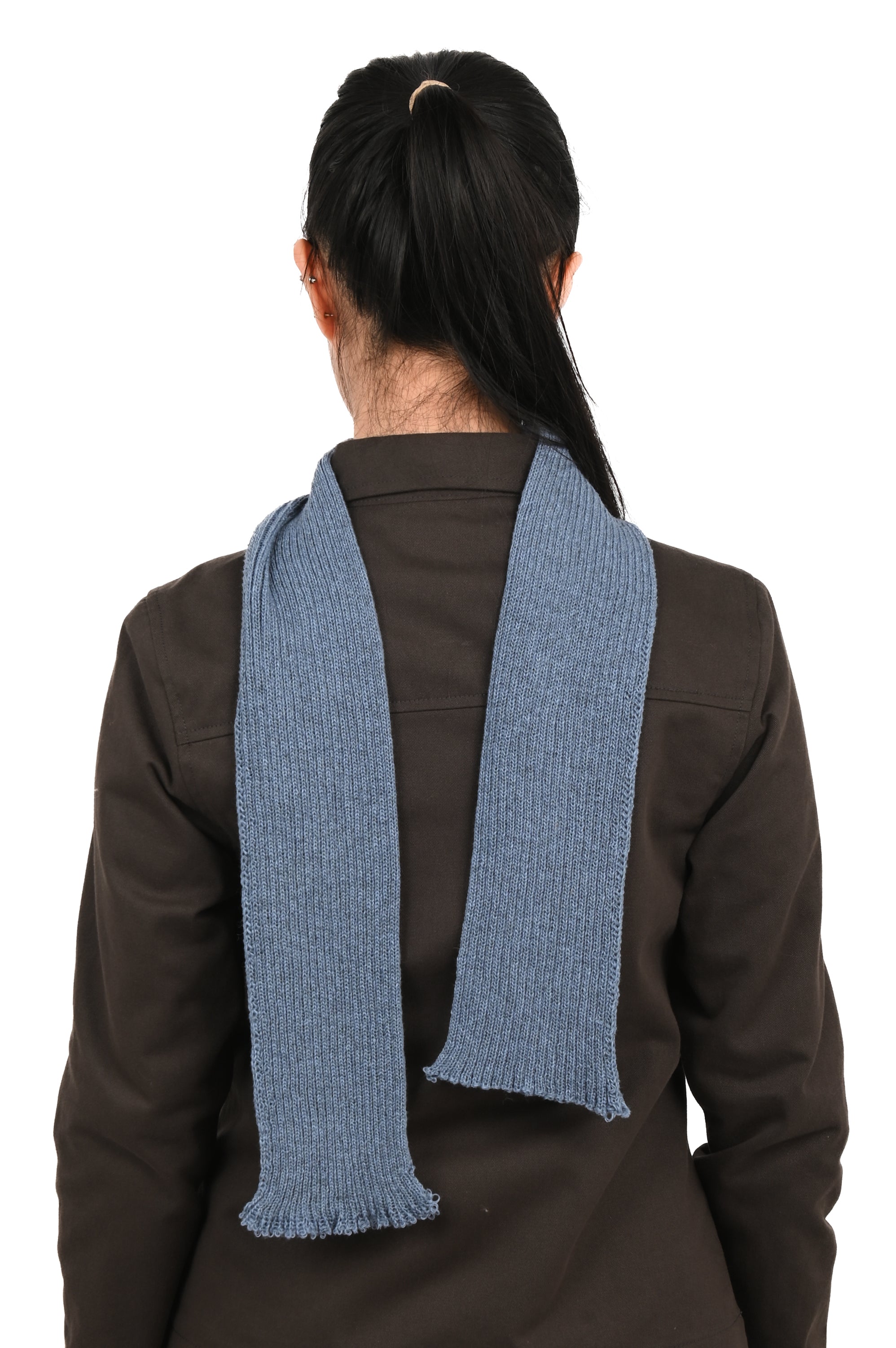 LOVETHANKS - Rib Knit Scarf - Blue