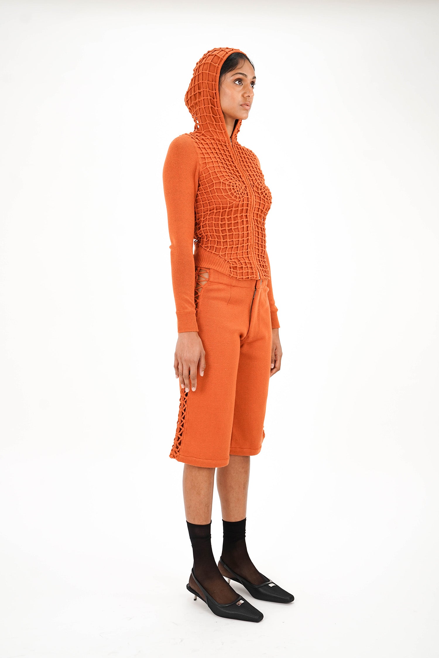 Isa Boulder - Overlap Macramist Hoodie - Ginger