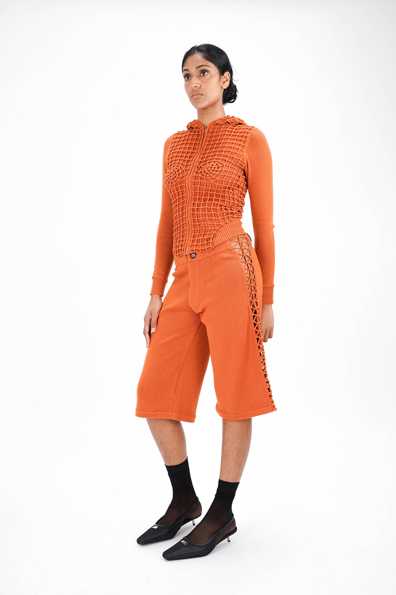 Isa Boulder - Overlap Macramist Hoodie - Ginger