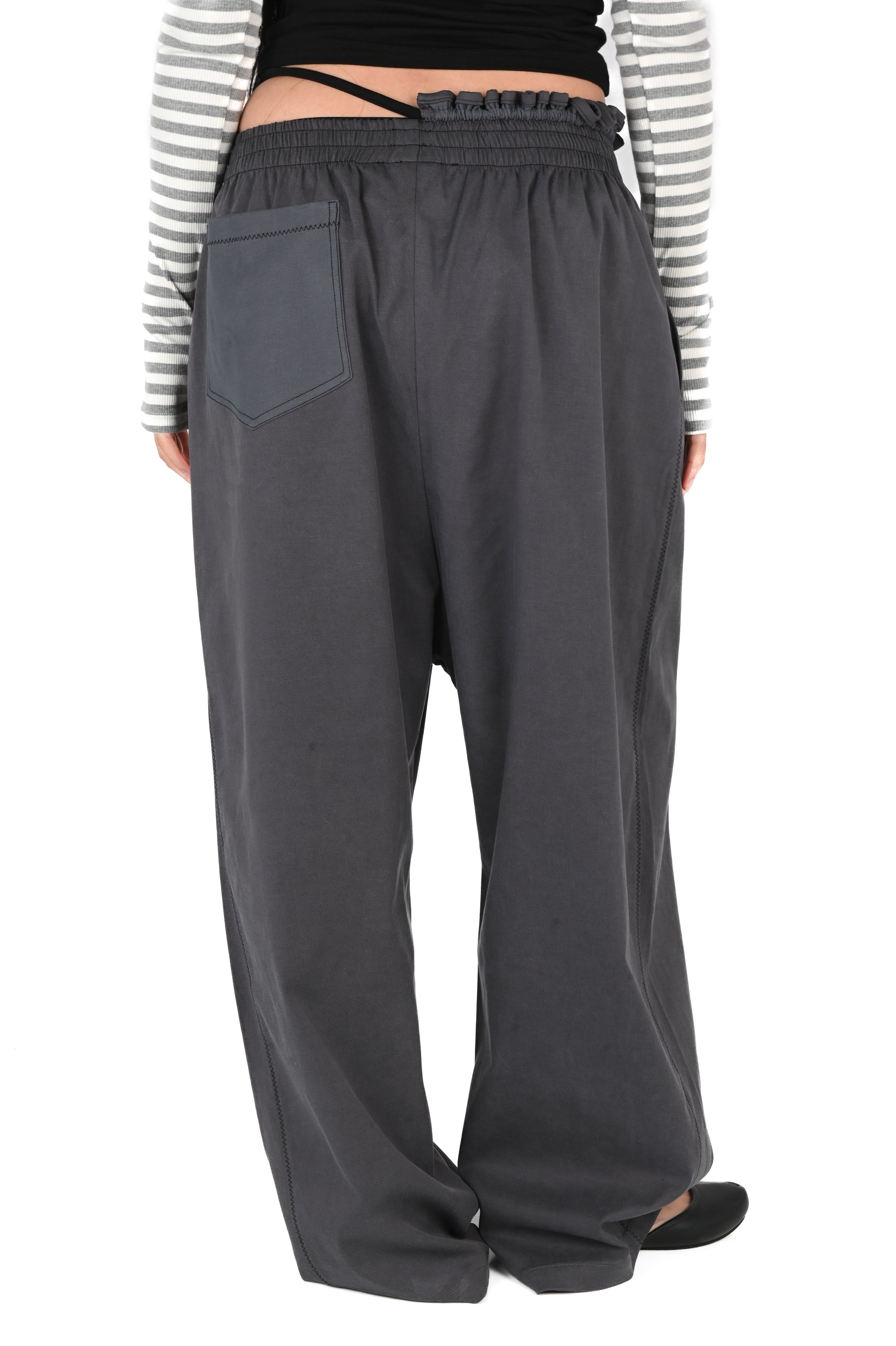 Emily Watson - Frilly Twill Trouser - Slate