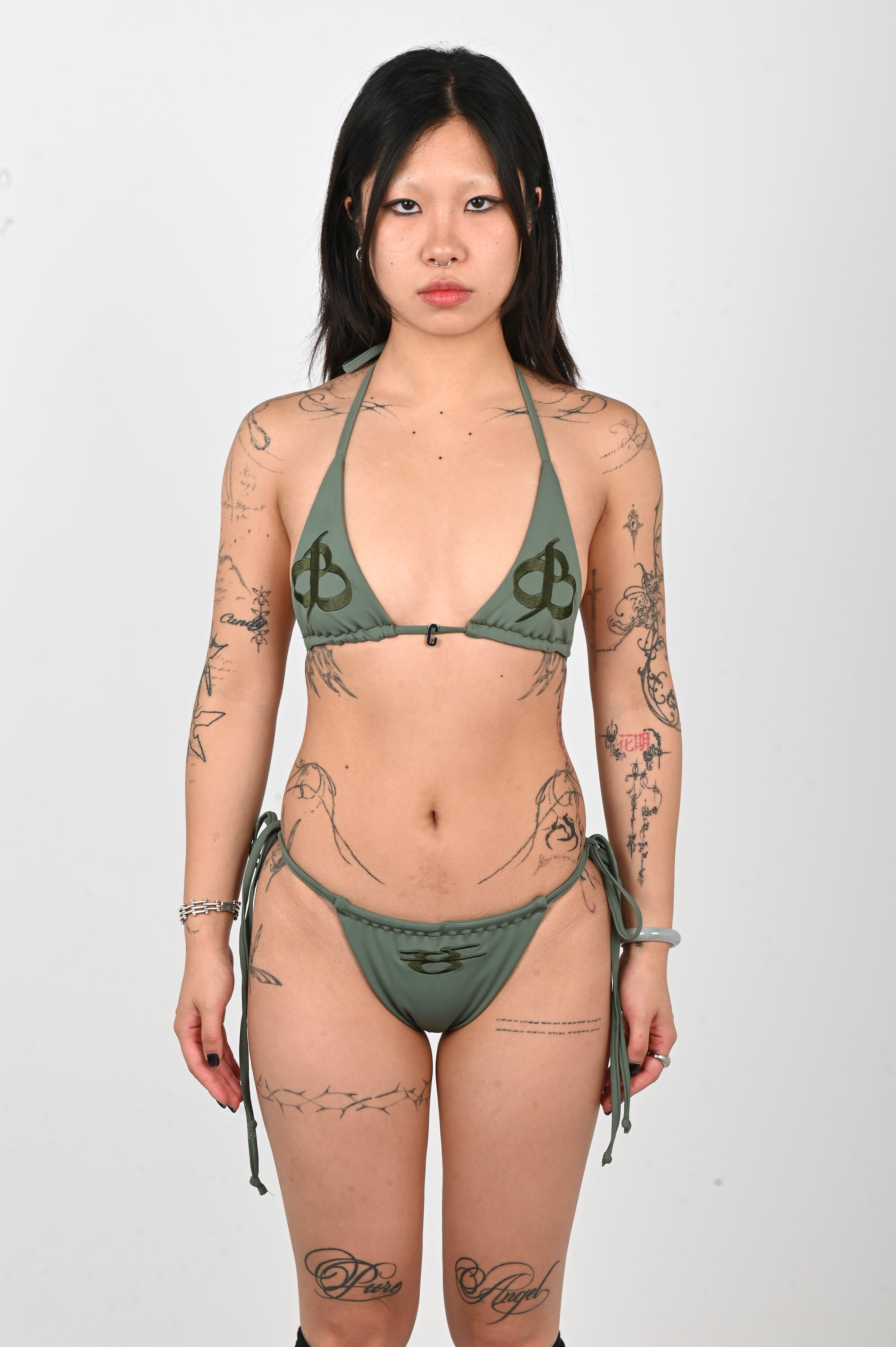 Club Venus - Calligraphy Bikini - Khaki