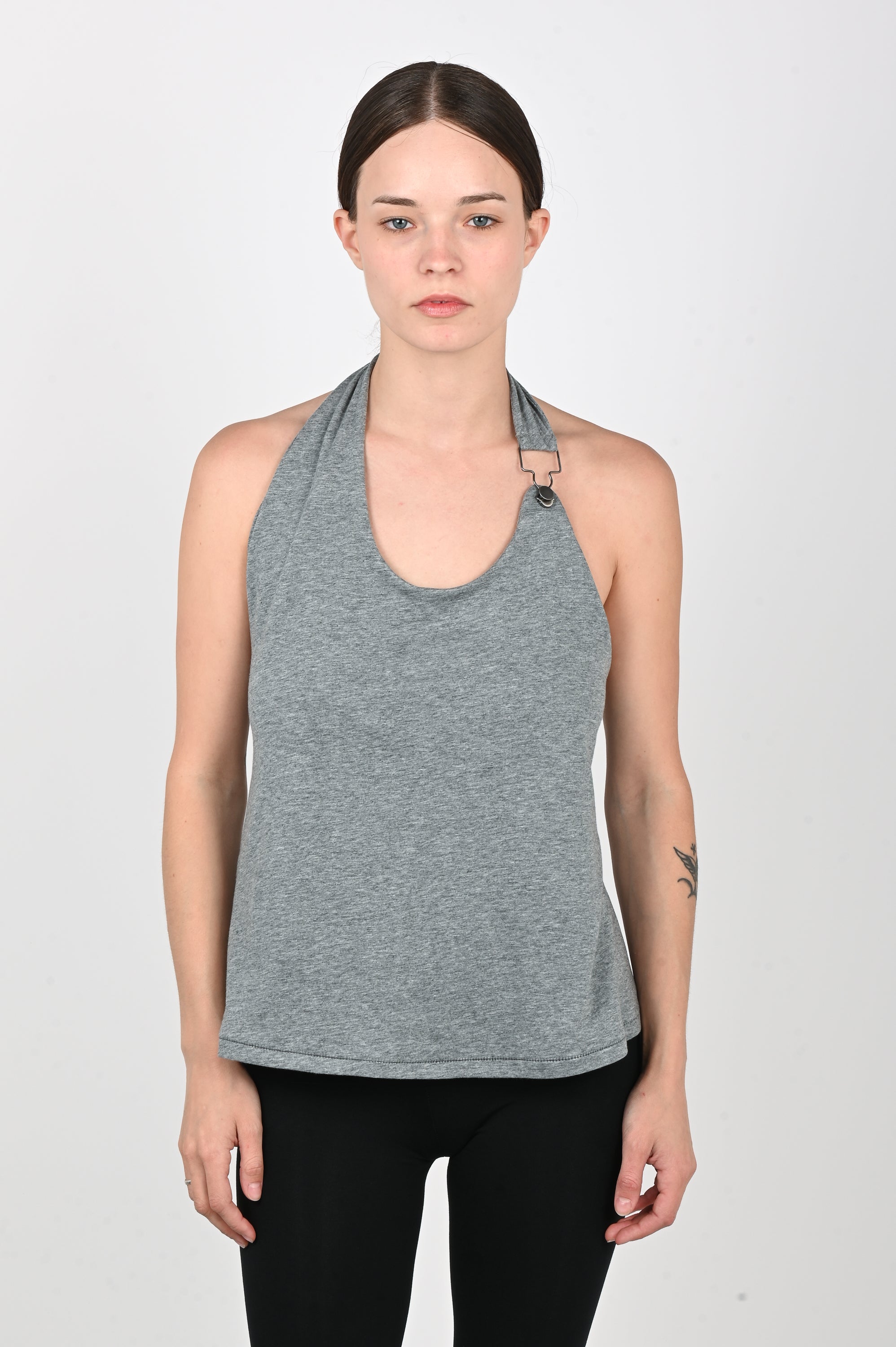 L.H - Dungaree Halter - Grey Marle