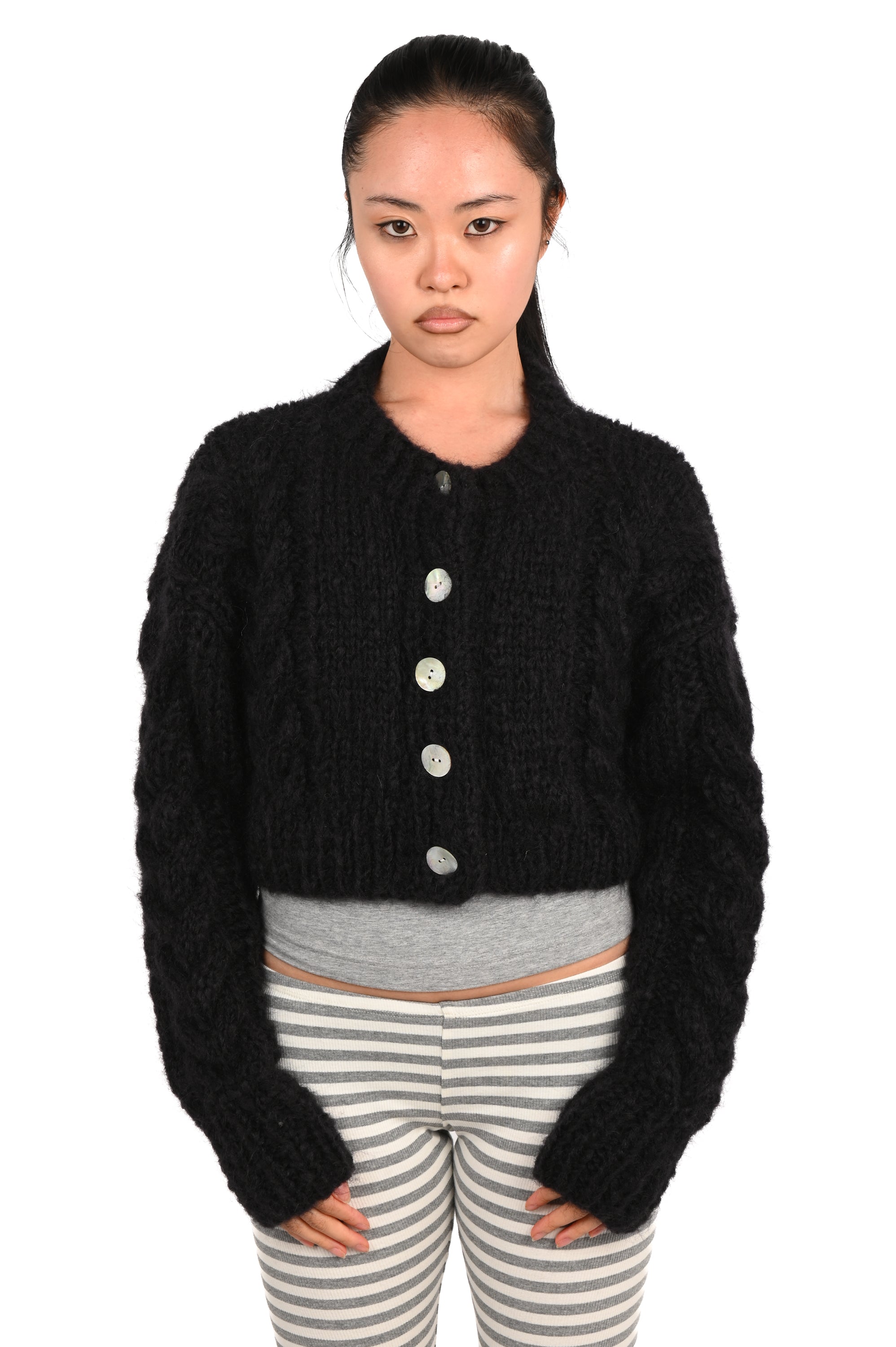 Frisson Knits - Francesa Cardigan - Black