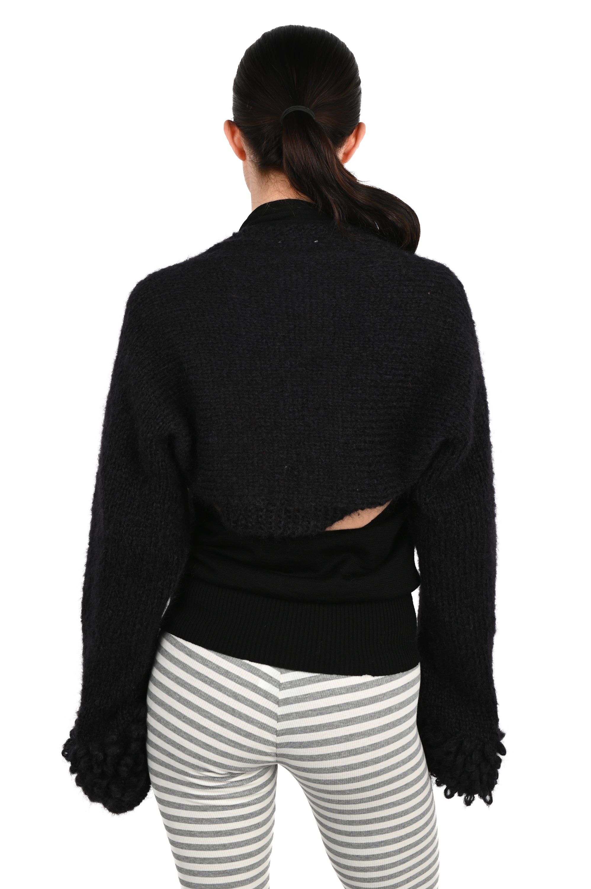 Frisson Knits - Cuffed Bolero - Black