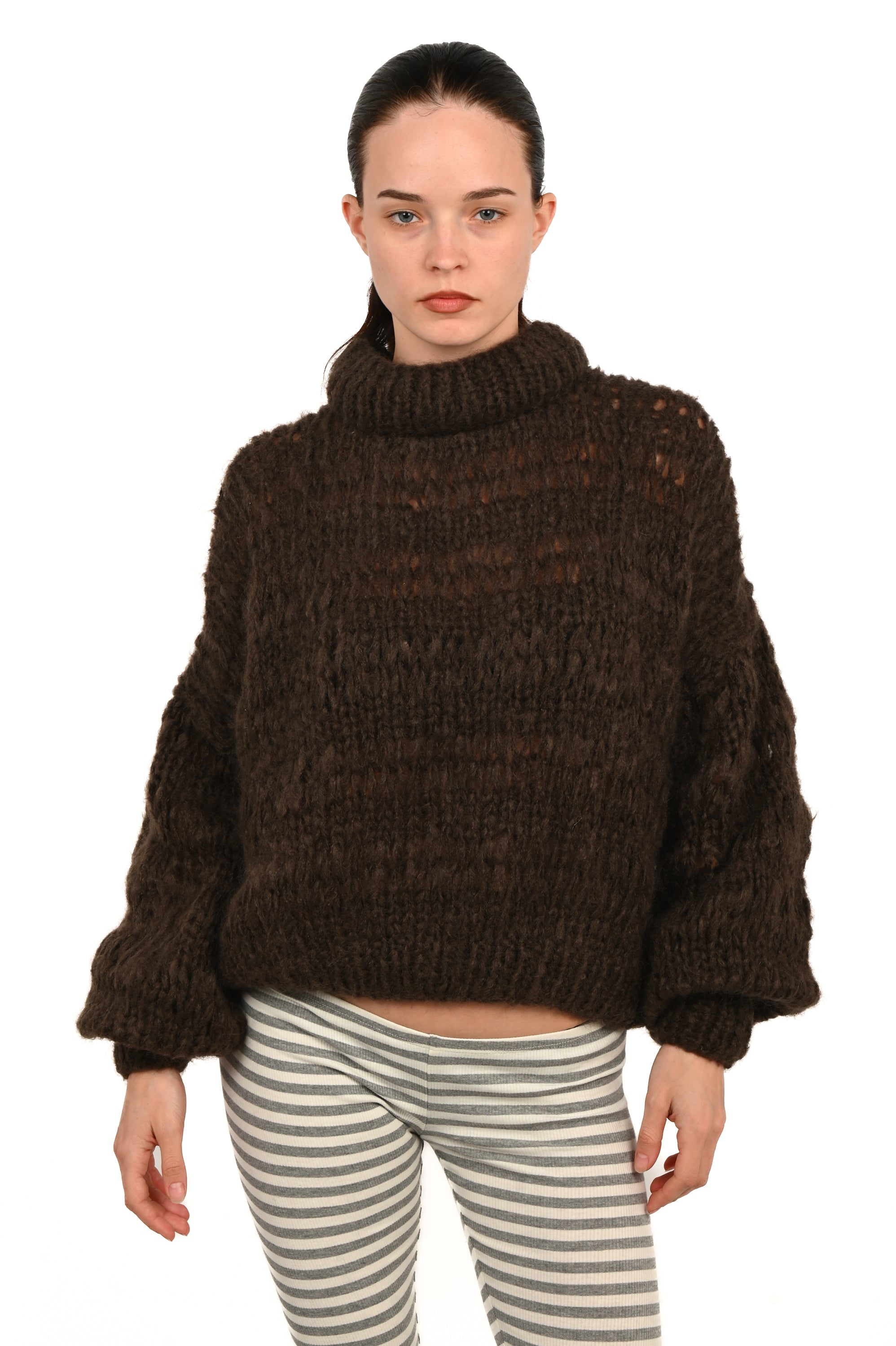 Frisson Knits - Isabella Sweater - Brown