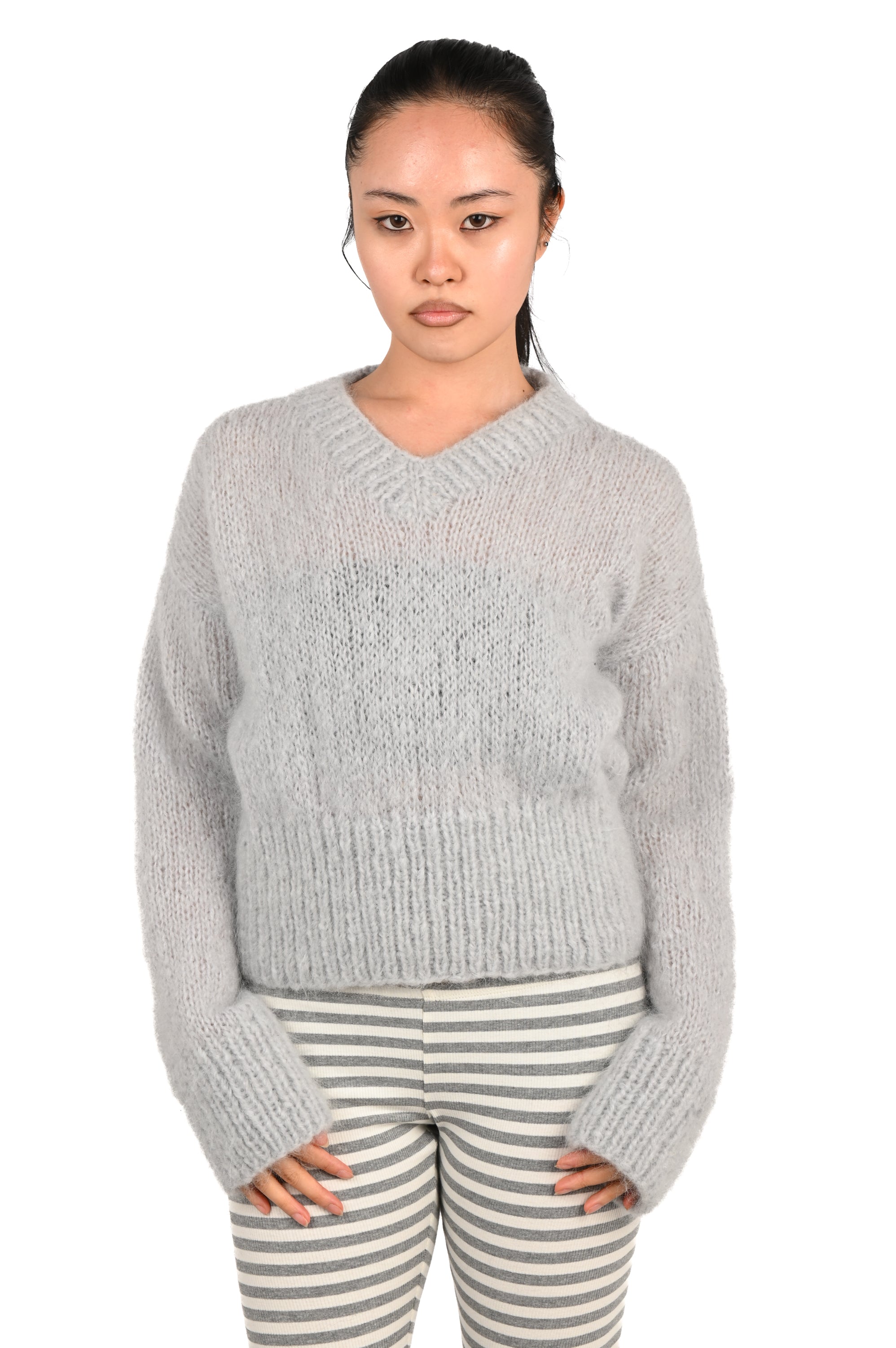 Frisson Knits - Daphne Sweater - Grey Marle