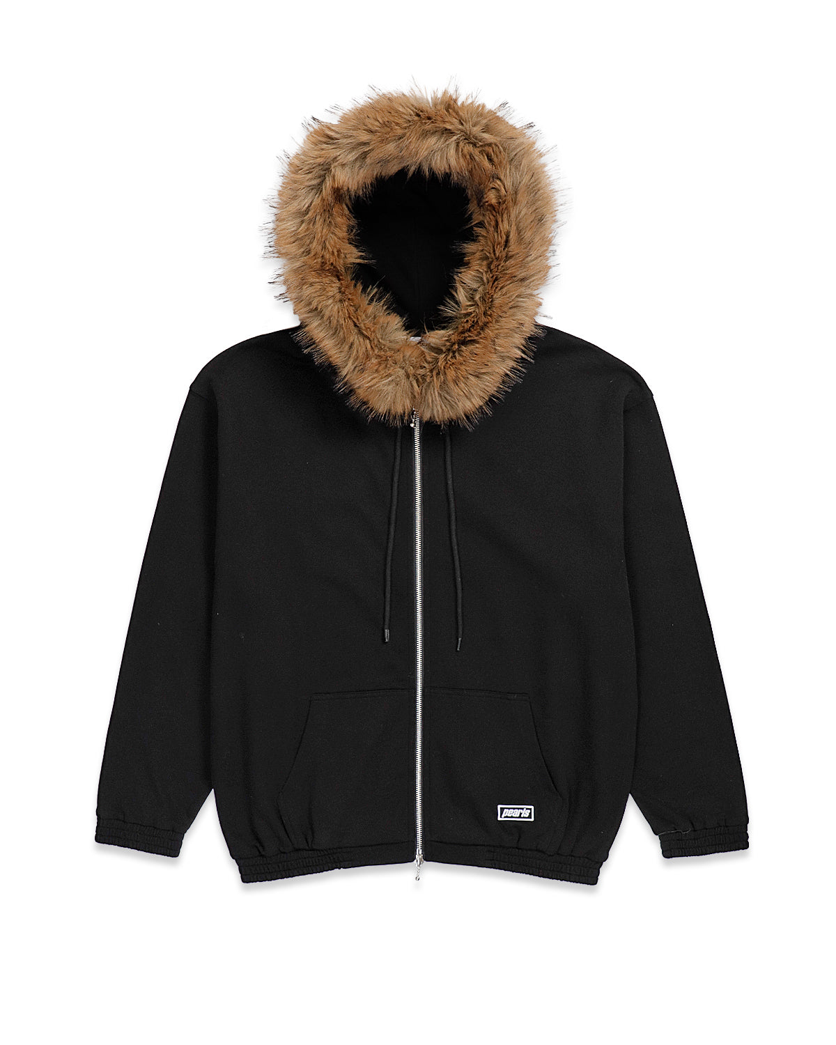 Pearls - Fur Zip Hood - Black
