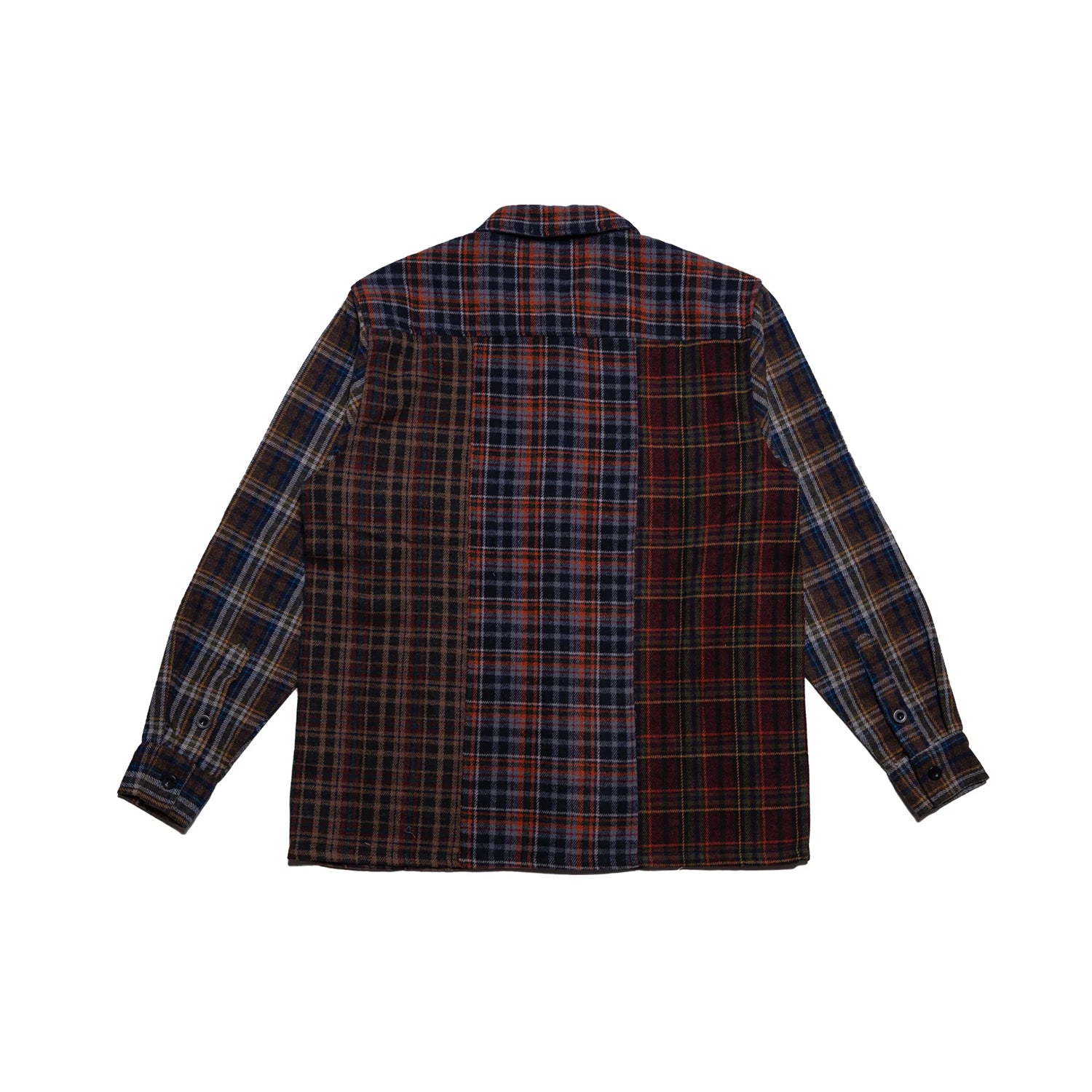 Hoddle - Polyura Patchwork Flannel Long Sleeve Shirt - Multi