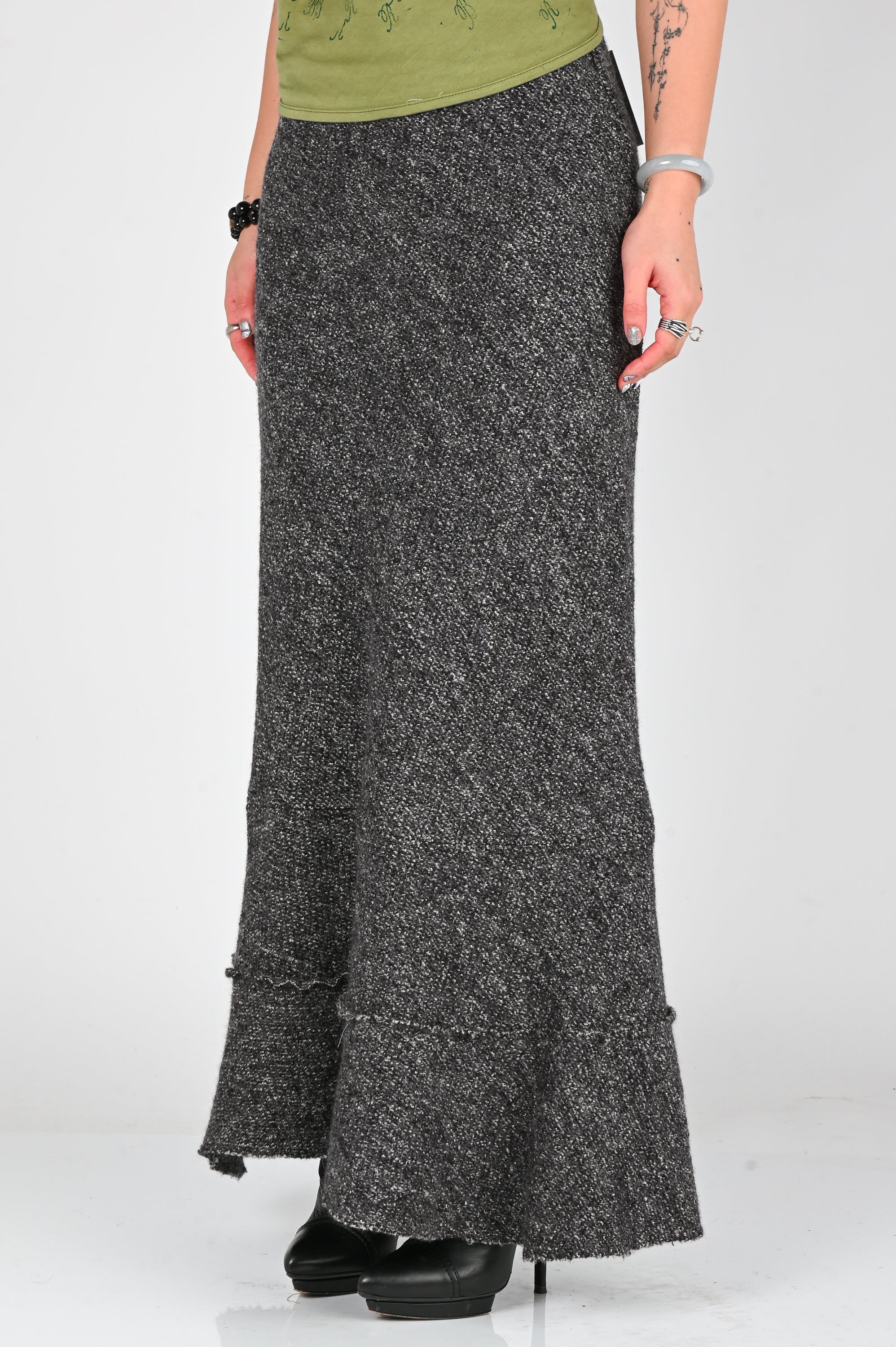 Be Right Back - Problems Maxi Skirt - Mid Grey