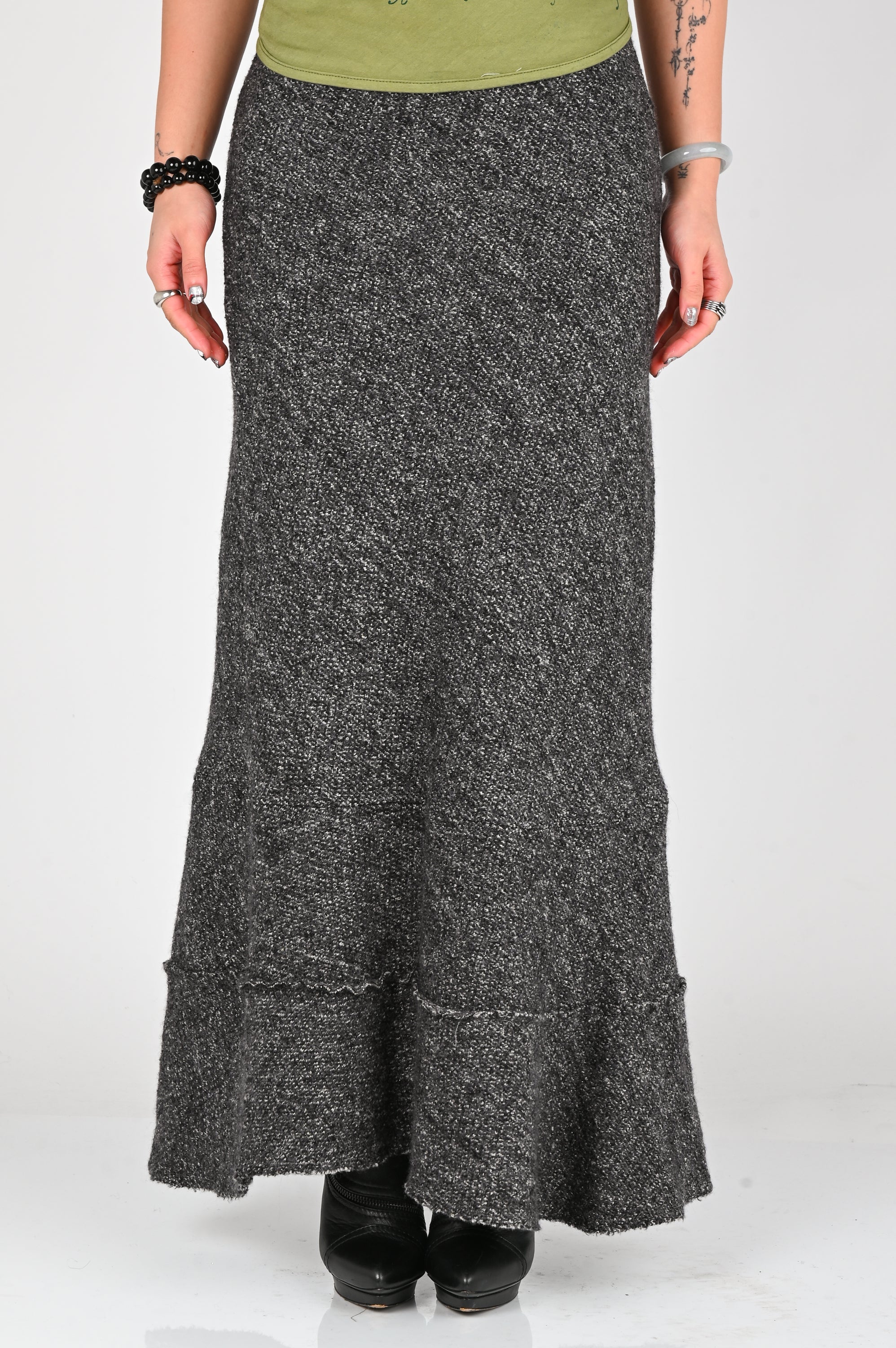Be Right Back - Problems Maxi Skirt - Mid Grey