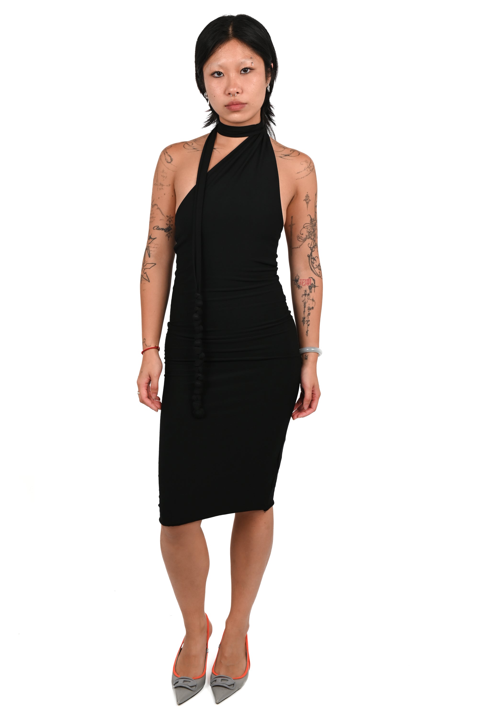 It's My Roommates - Weighted Asymmectric Dress - Black