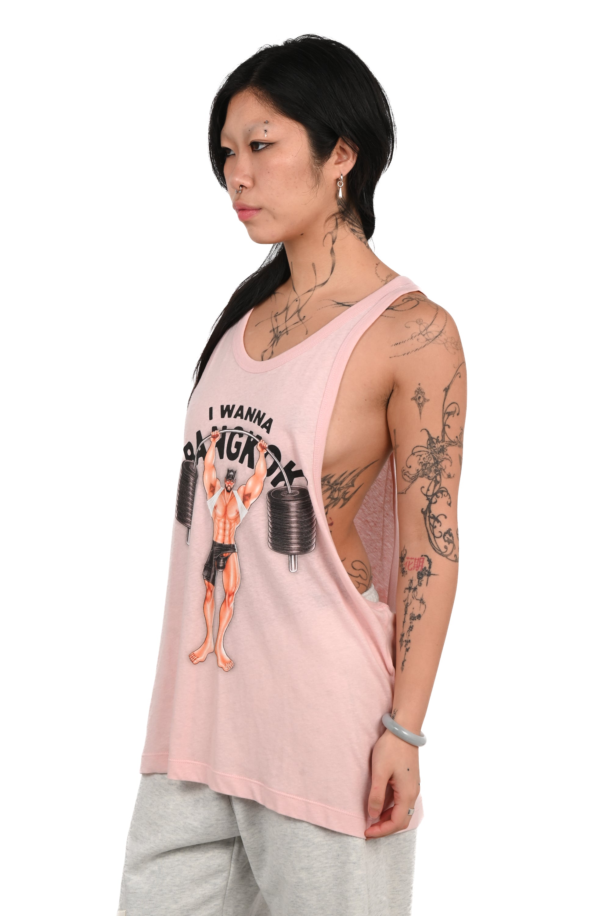 IWANNABANGKOK - GYM Bro Muscle Tank - Pink