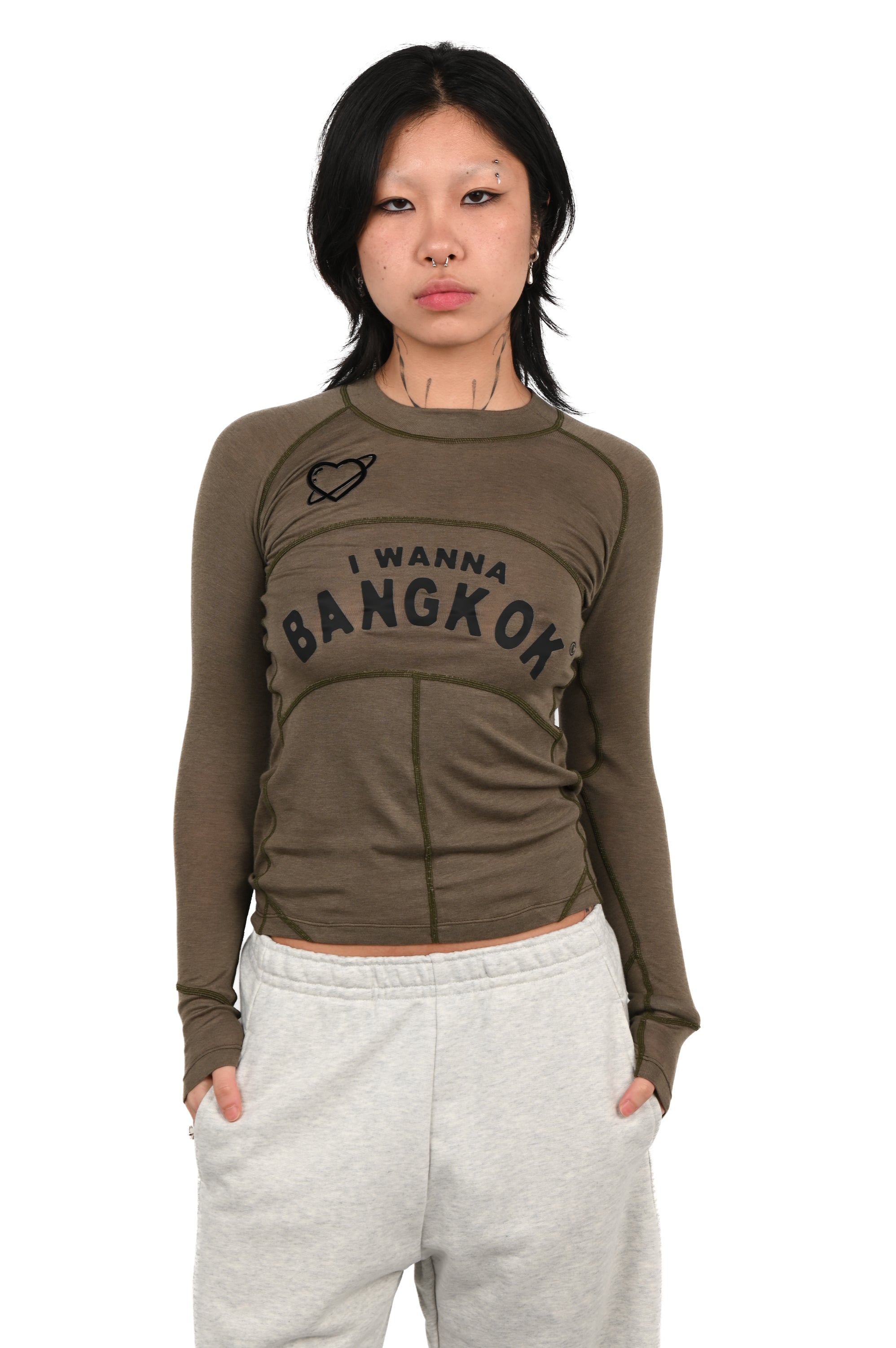 IWANNABANGKOK - Super Duper Tee - Olive Wool