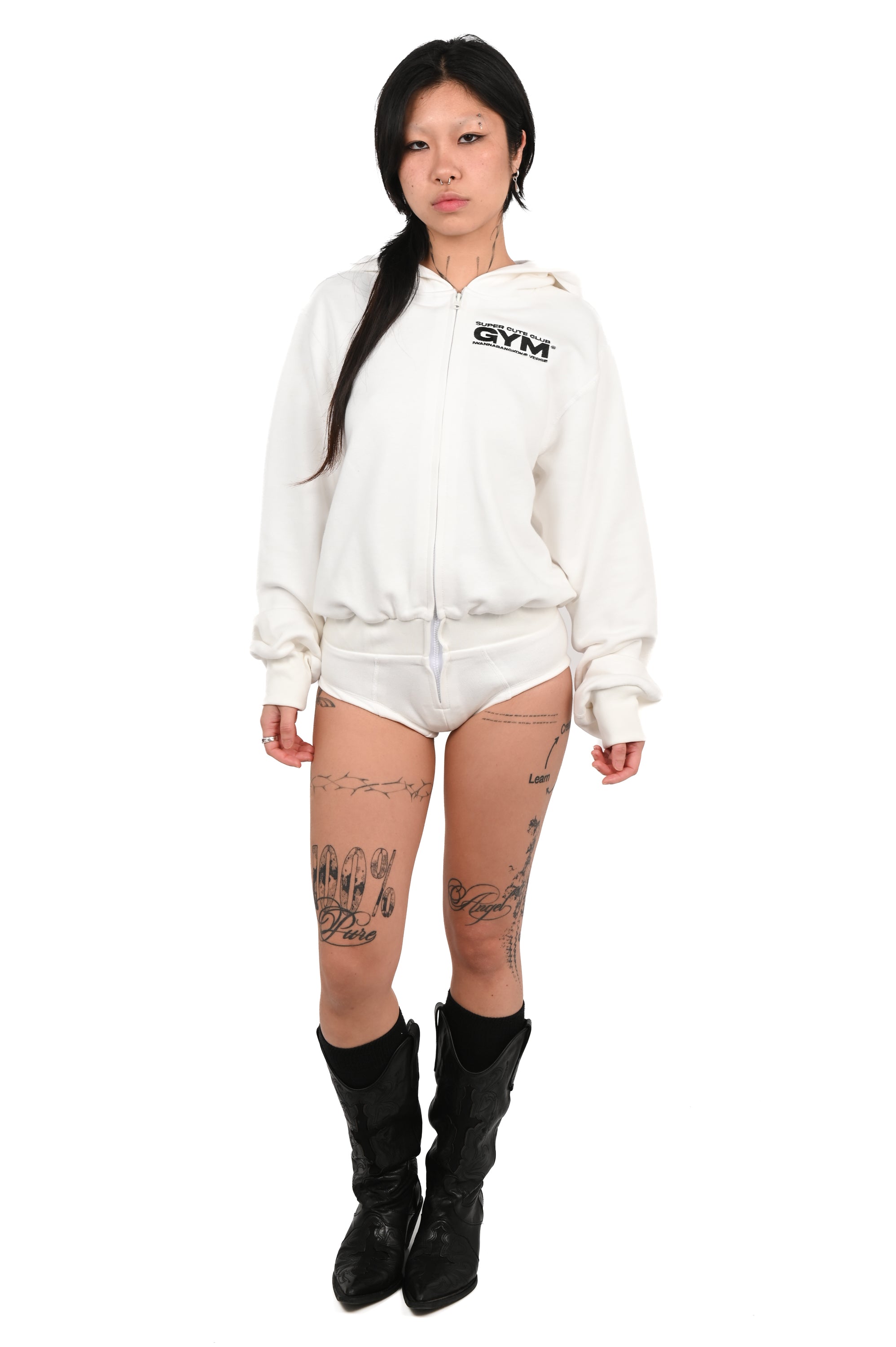 IWANNABANGKOK - Super Cute Hoodie Suit - White