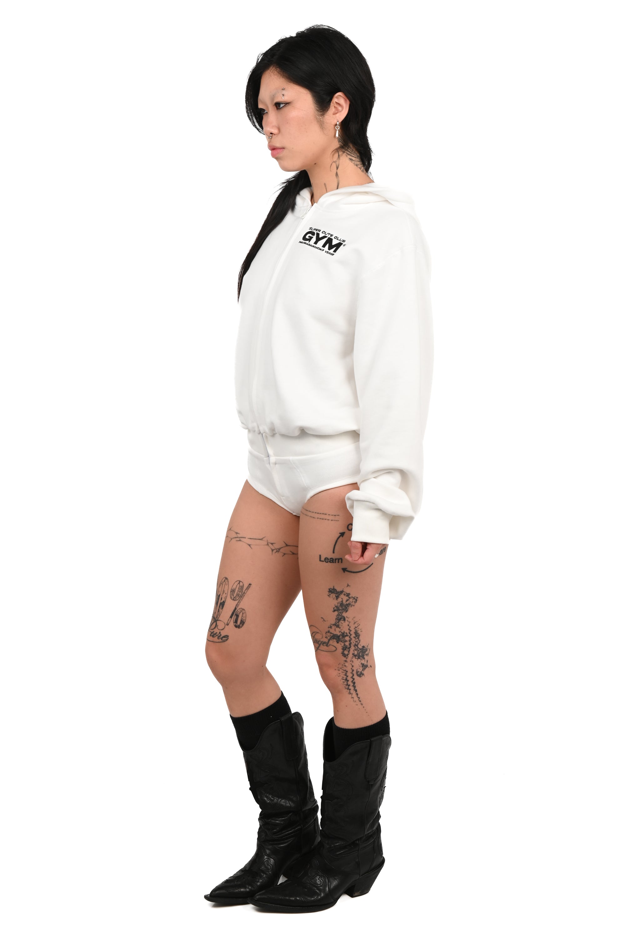 IWANNABANGKOK - Super Cute Hoodie Suit - White