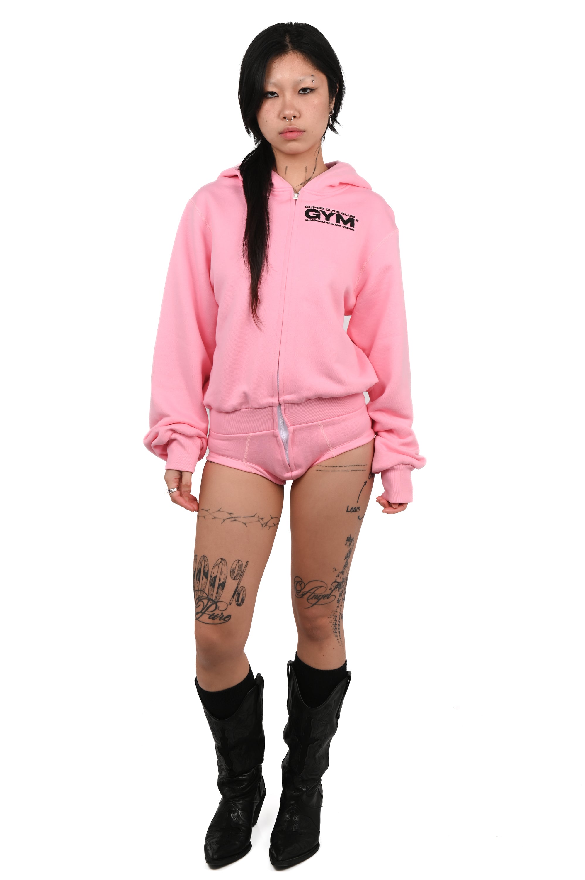 IWANNABANGKOK - Super Cute Hoodie Suit - Pink