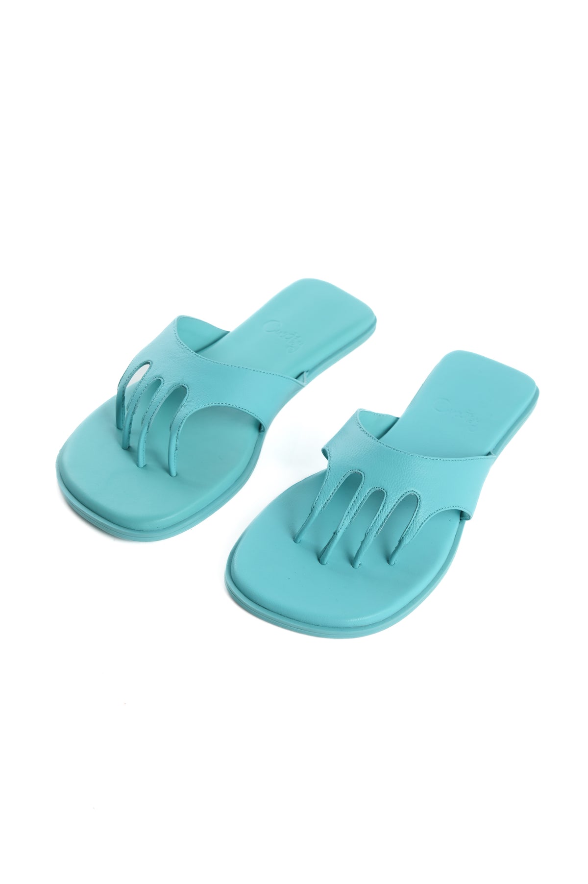 Curtsy - Toe Post Flat - Aqua