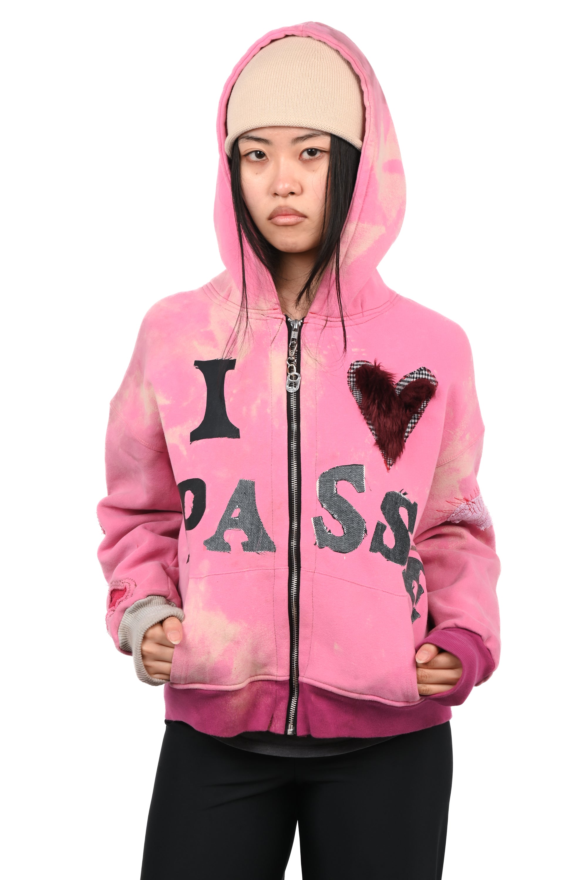 Pocket Money - I <3 Passé Hoodie - Pink