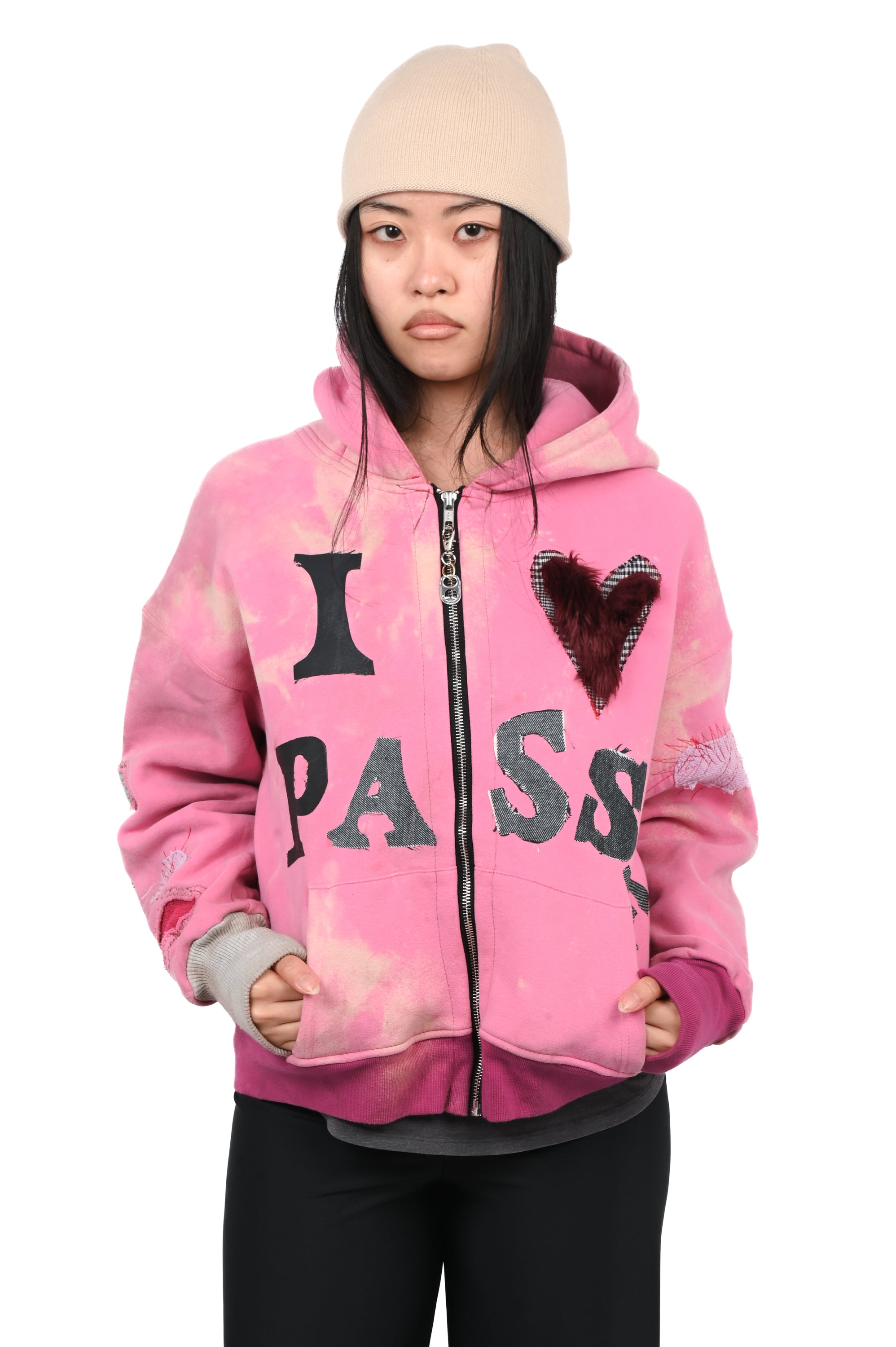 Pocket Money - I <3 Passé Hoodie - Pink