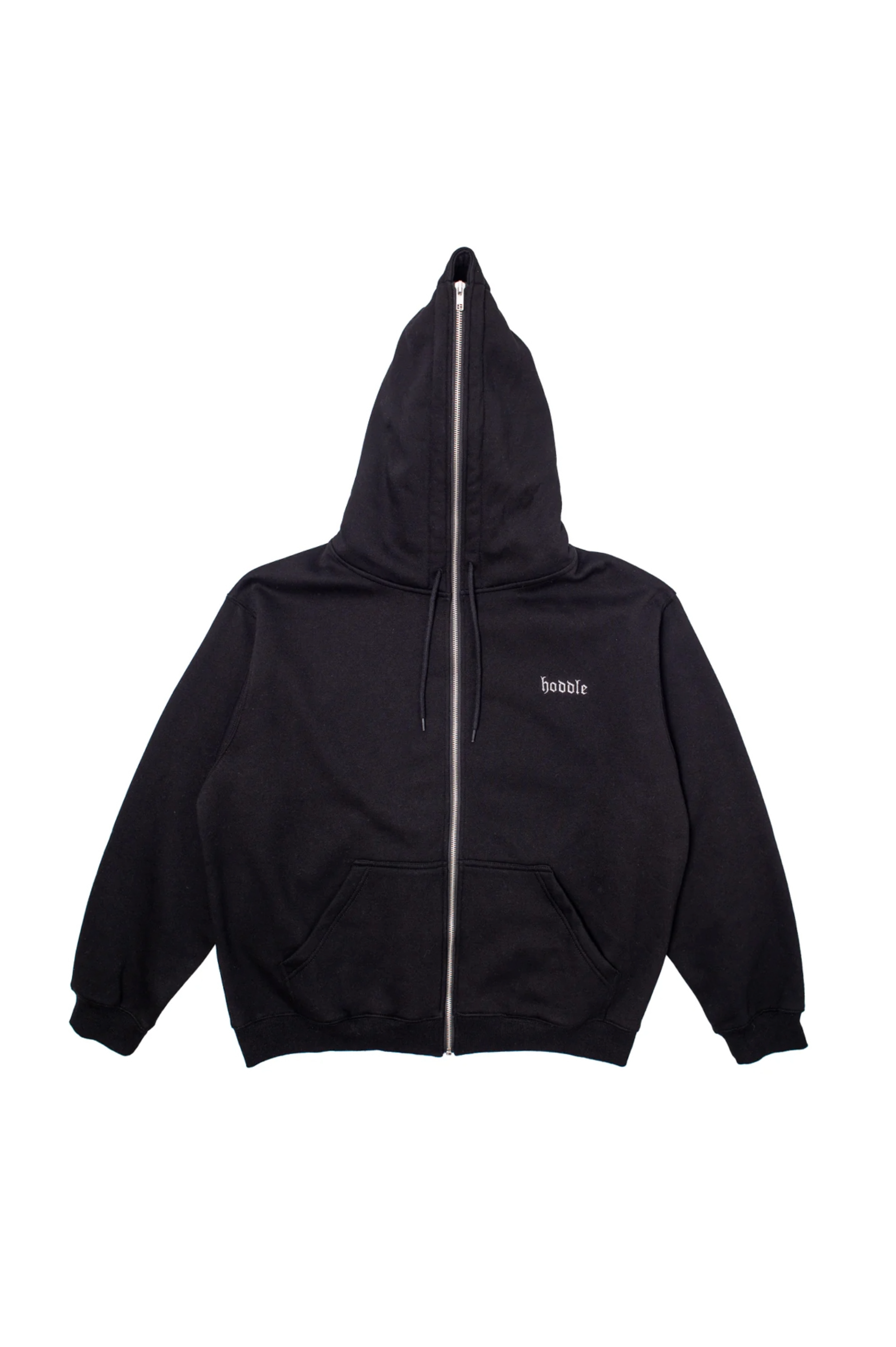 Hoddle - Full Length Zip Hood - Black