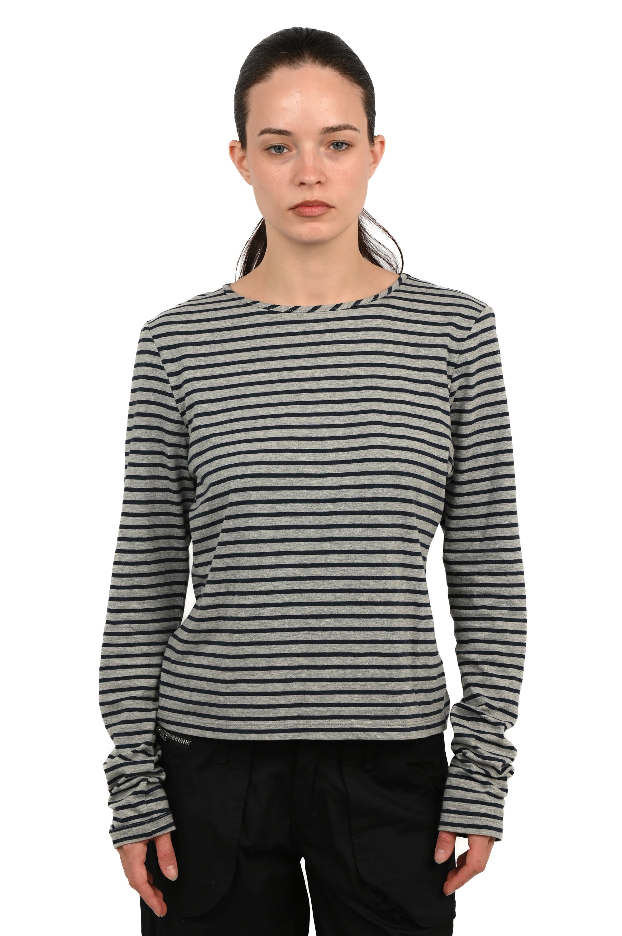 Sabi The Label - Striped Long Sleeve - Navy Grey