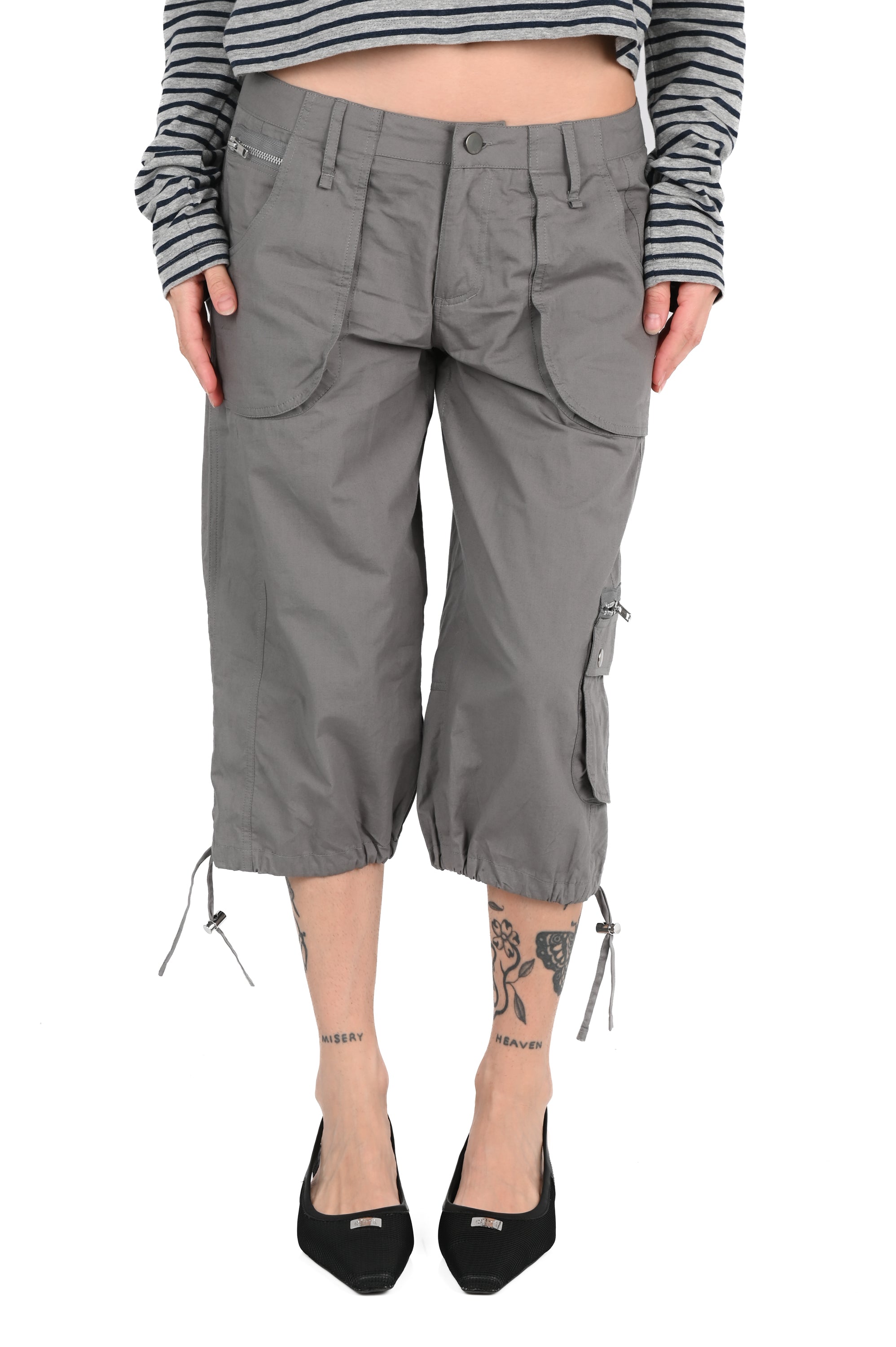 Sabi The Label - Iris Cargo Capris - Grey
