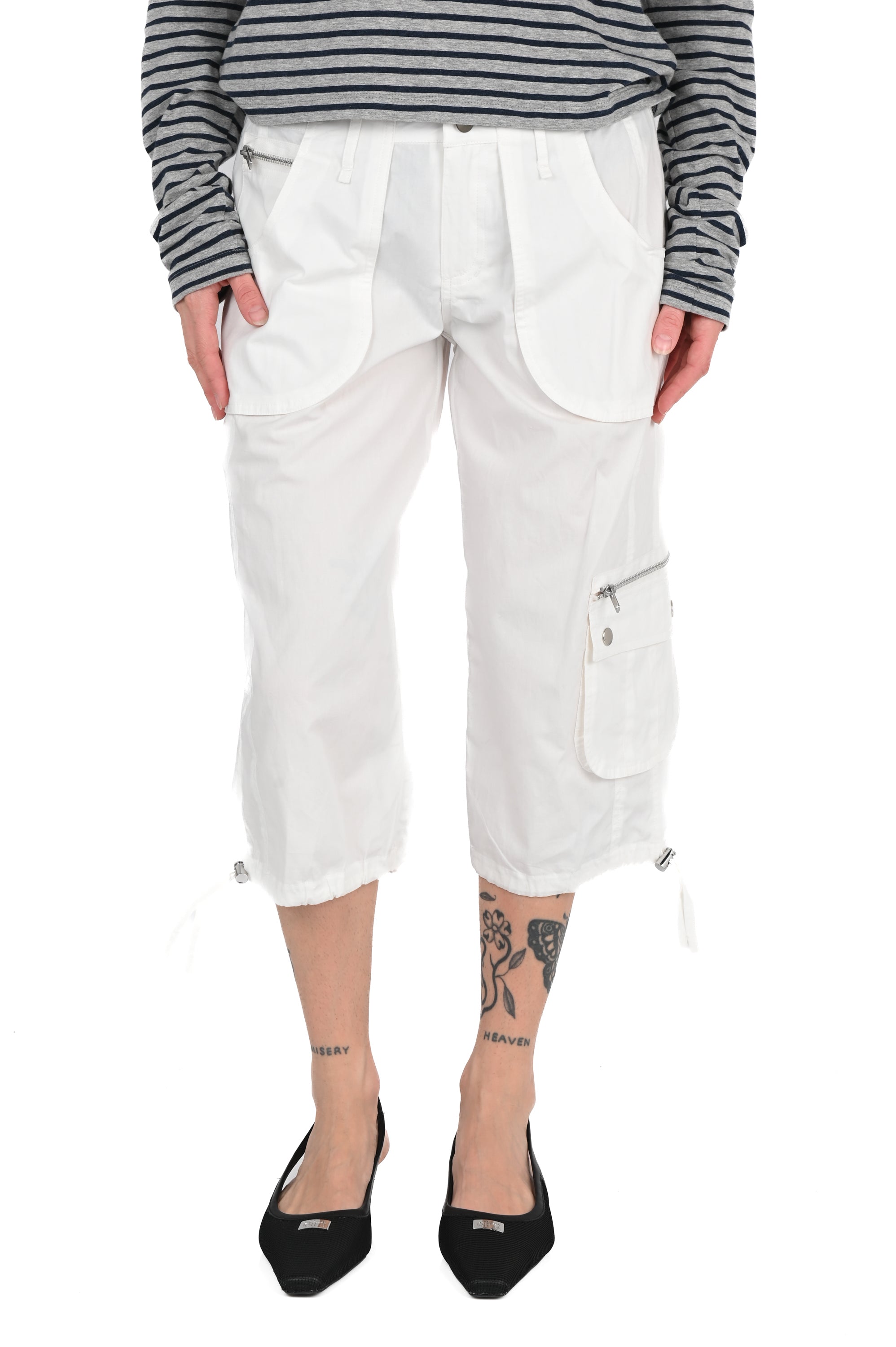 Sabi The Label - Iris Cargo Capris - White