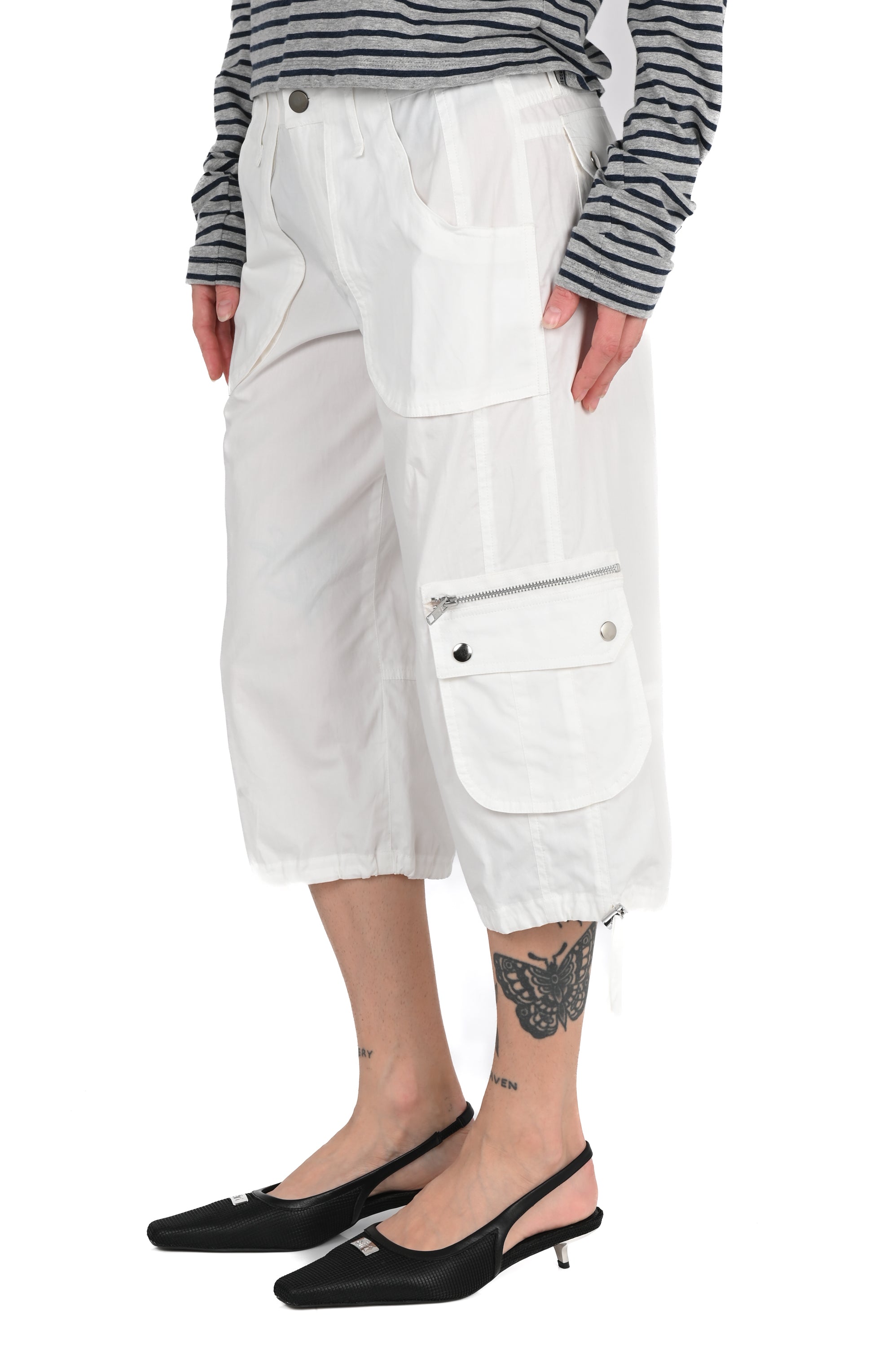 Sabi The Label - Iris Cargo Capris - White