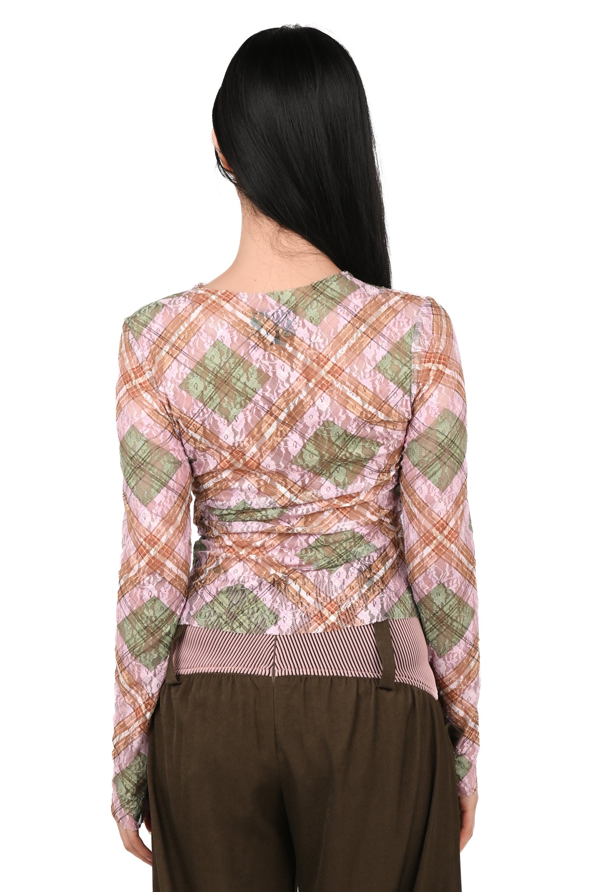 Taottao - Lace Long Sleeve - Hakuto Tartan