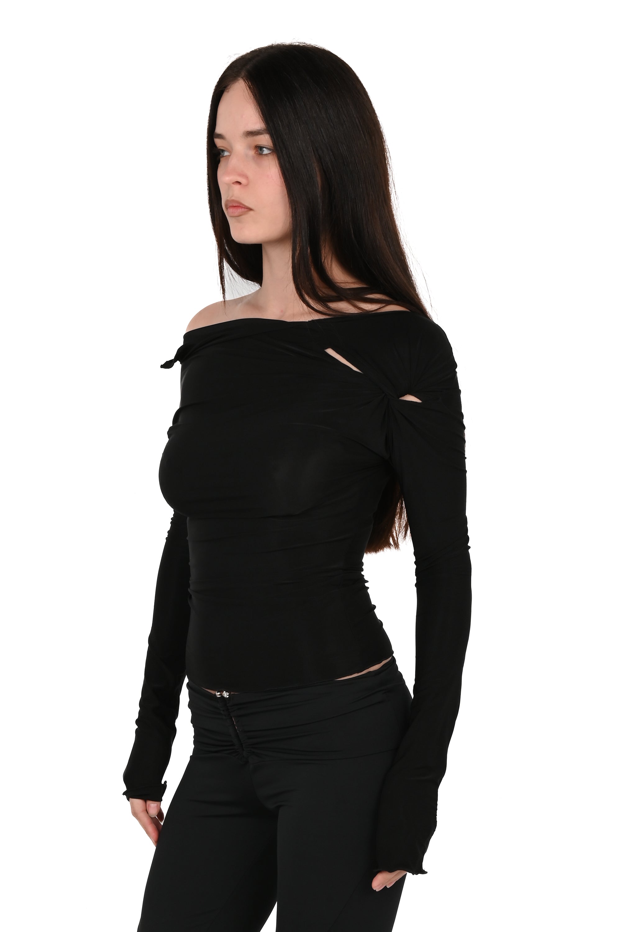 Hydra Opia - Twisted Long Sleeve - Black