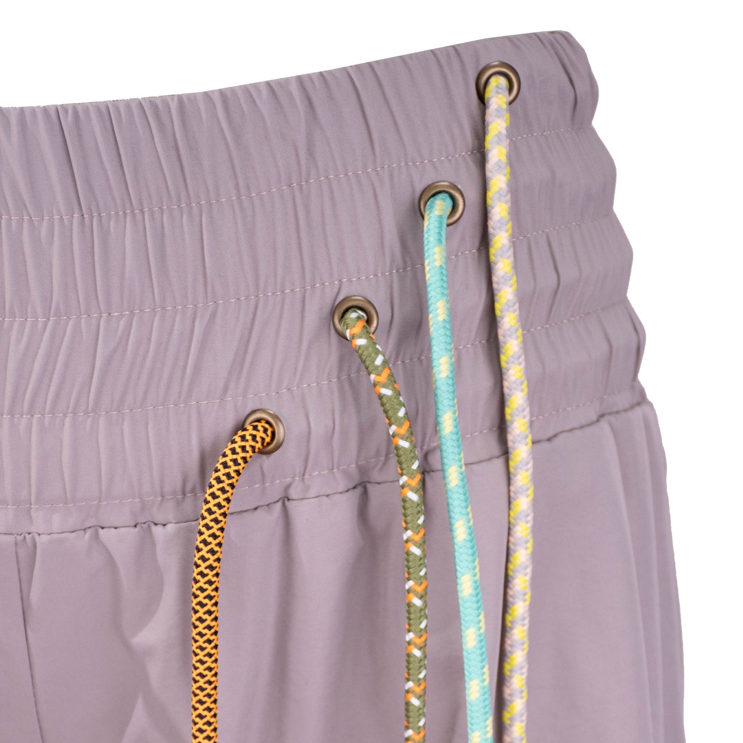 Taottao - Nylon Sports Oversized Baggy Pants w/ 4 Strings Thistle