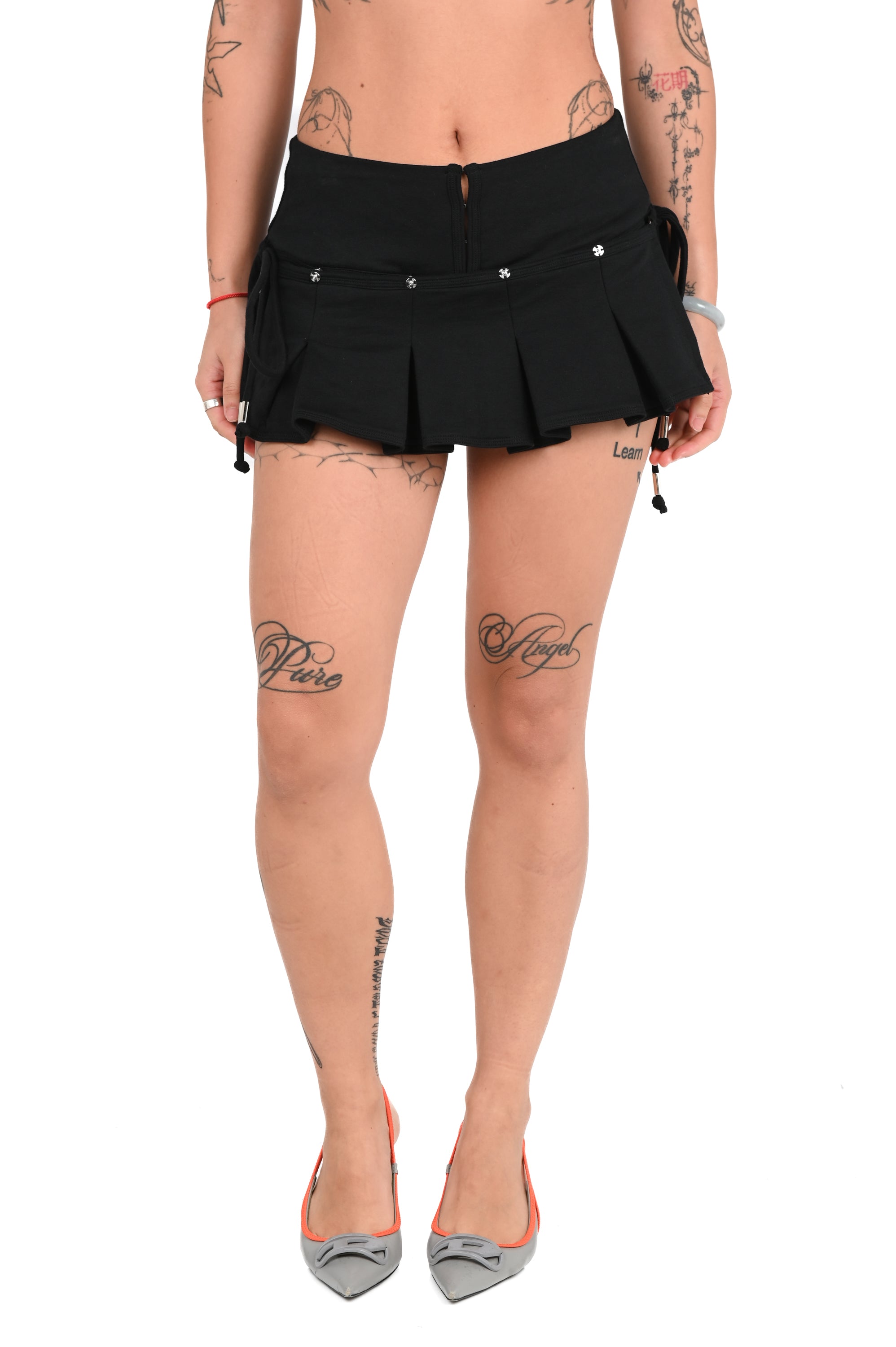 TOILÈ STUDIOS - Layer Mini Skirt + Micro Short - Black