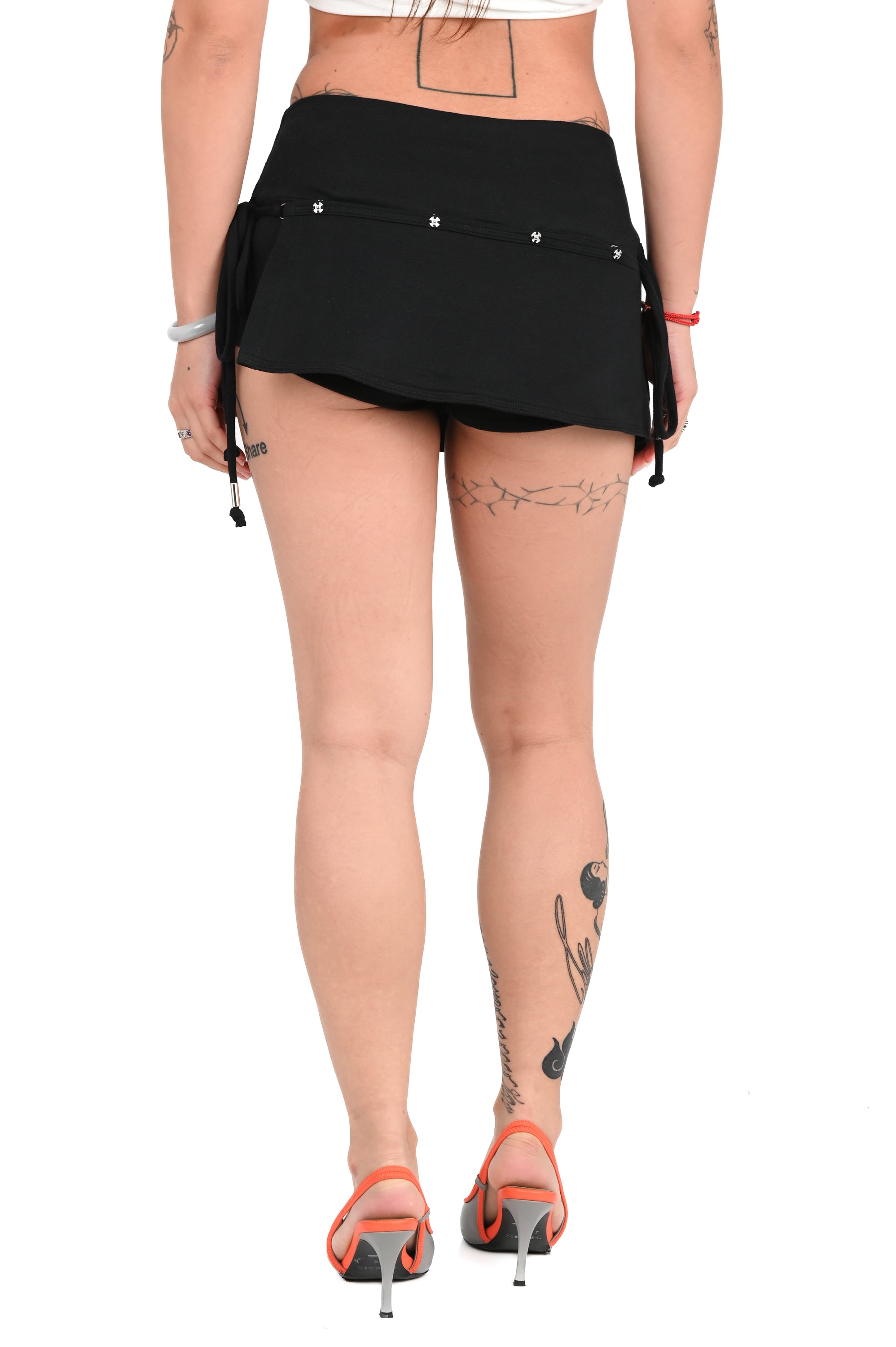 TOILÈ STUDIOS - Layer Mini Skirt + Micro Short - Black