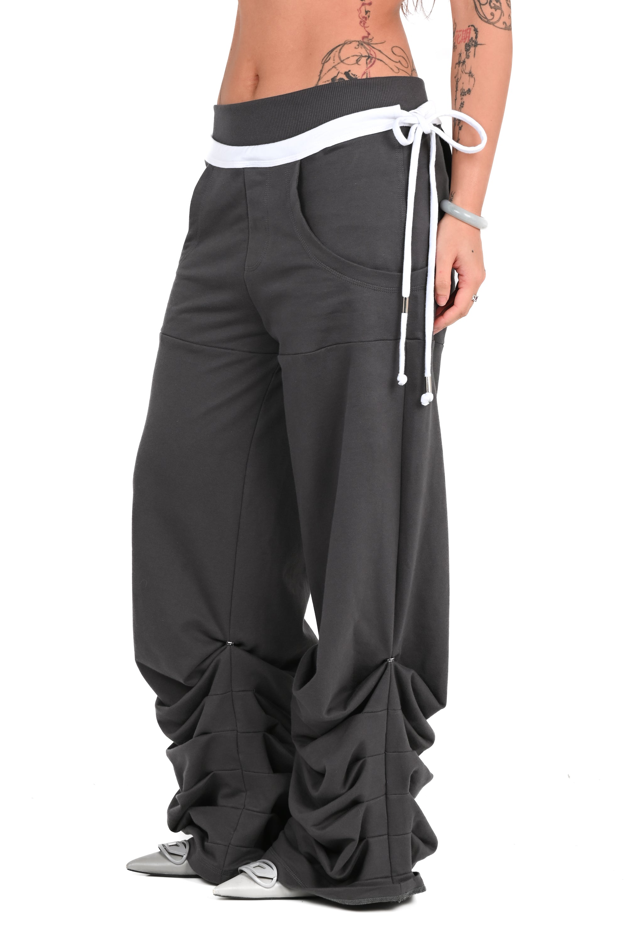 TOILÈ STUDIOS - Detachable Snap Slacks - Charcoal