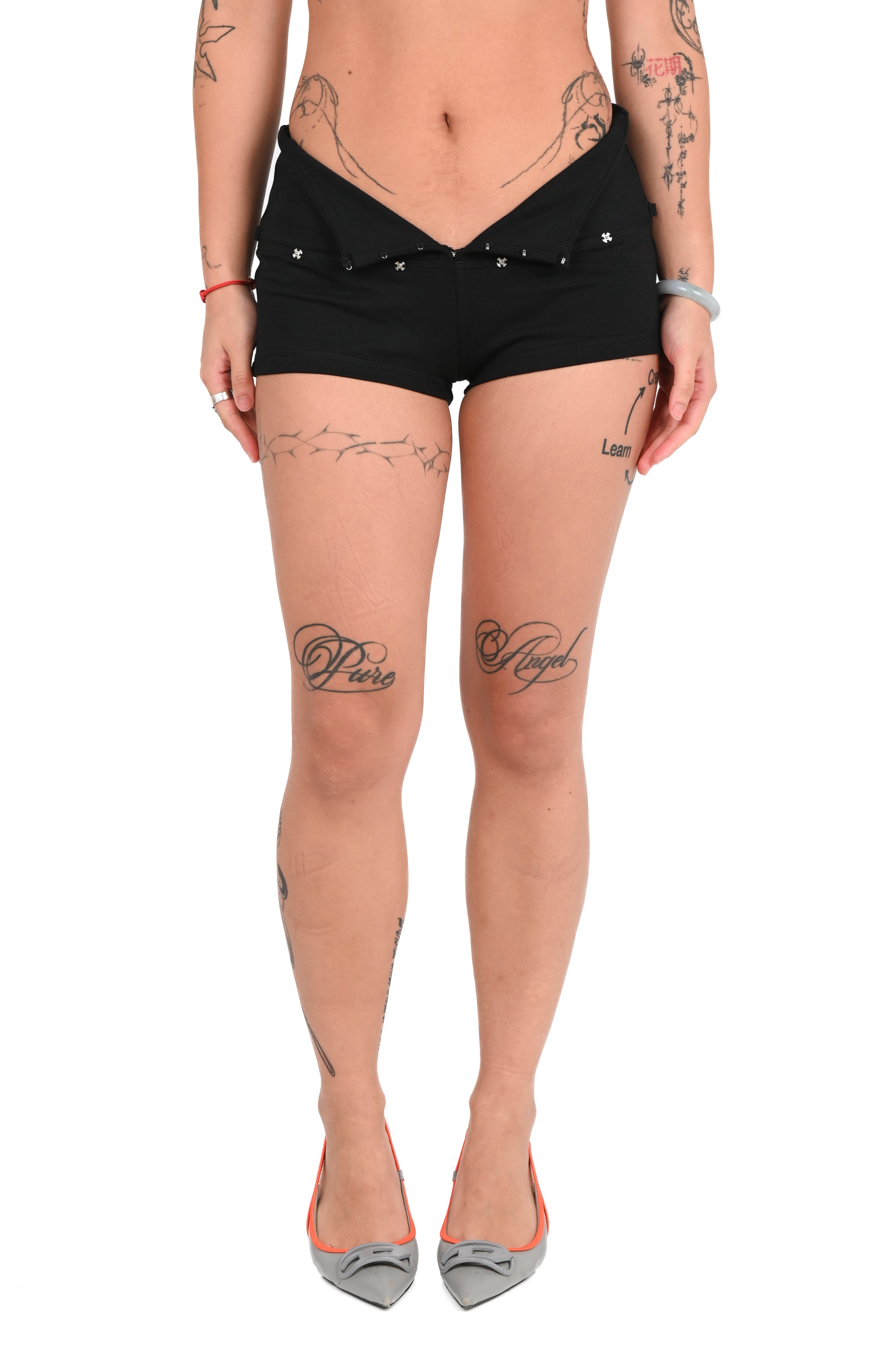 TOILÈ STUDIOS - Layer Midi Skirt + Micro Short - Black