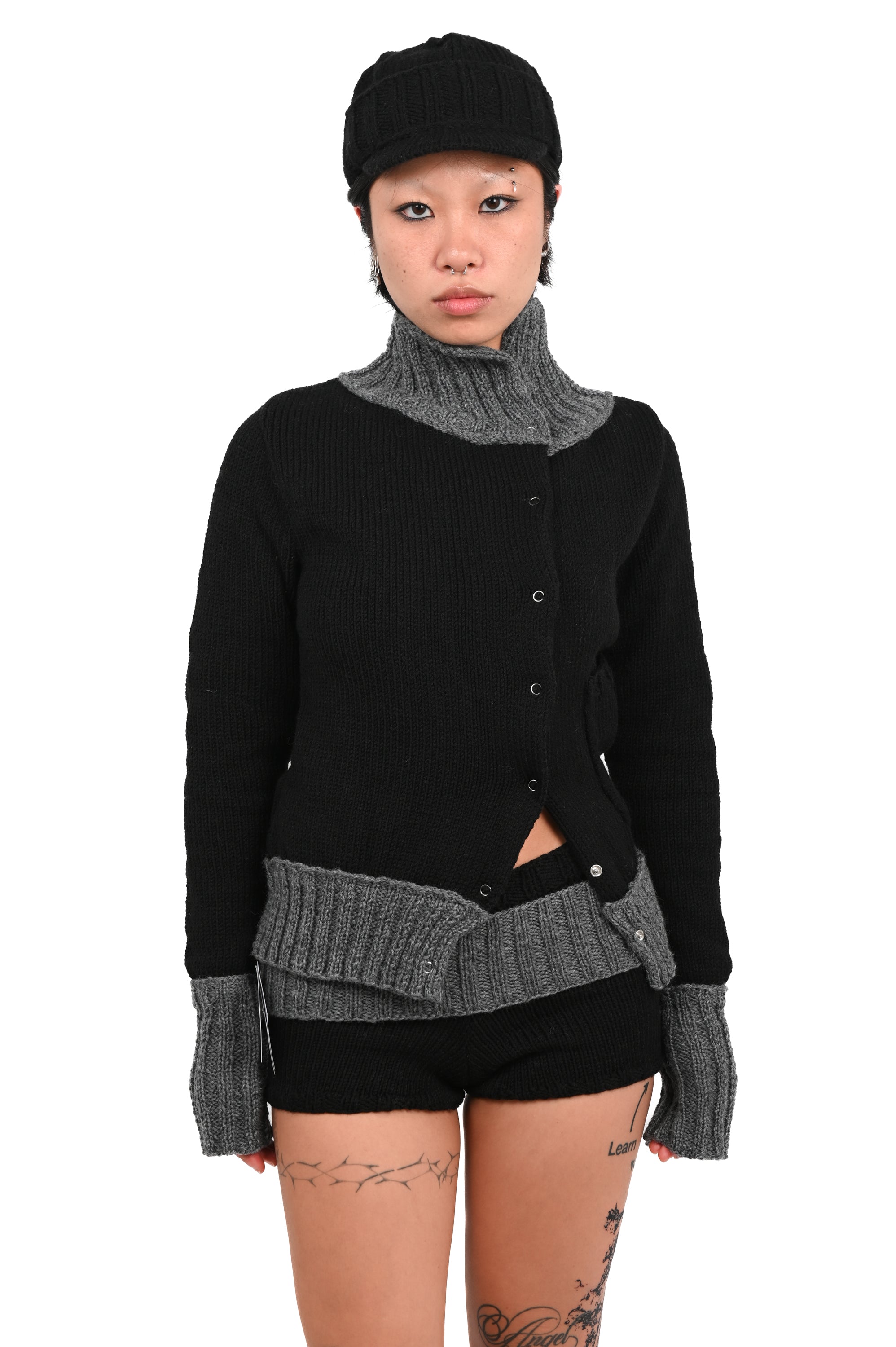 V4K - Grannys Knit Cardigan - Black